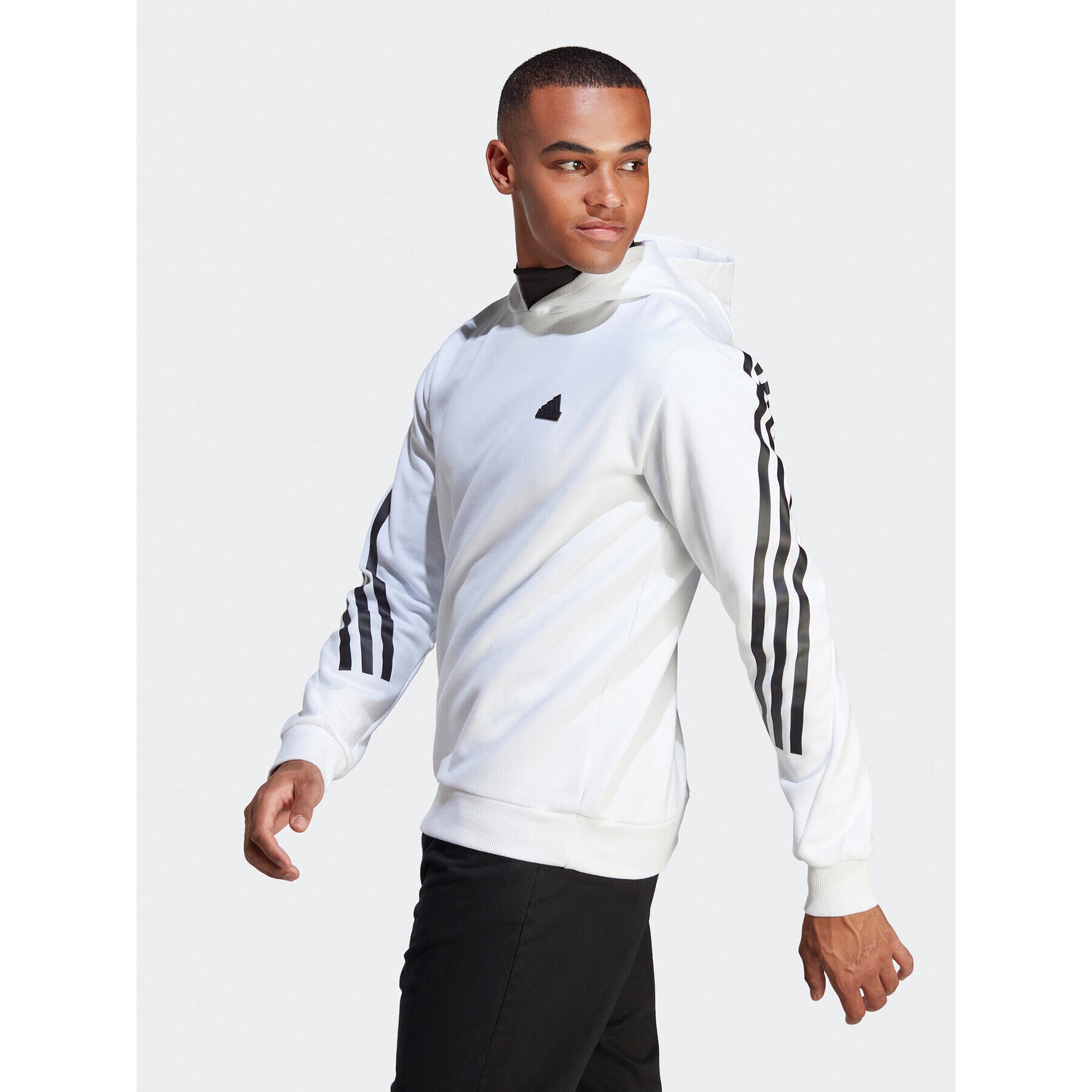 adidas Суитшърт Future Icons 3-Stripes Hoodie IC6720 Бял Regular Fit - Pepit.bg