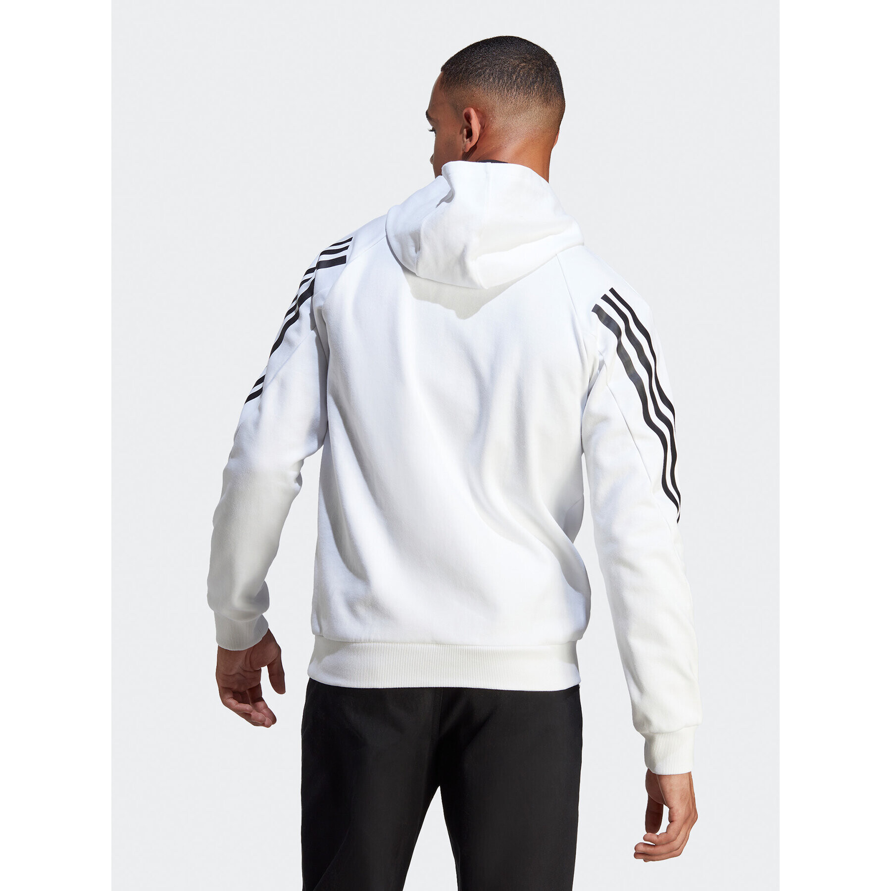 adidas Суитшърт Future Icons 3-Stripes Hoodie IC6720 Бял Regular Fit - Pepit.bg