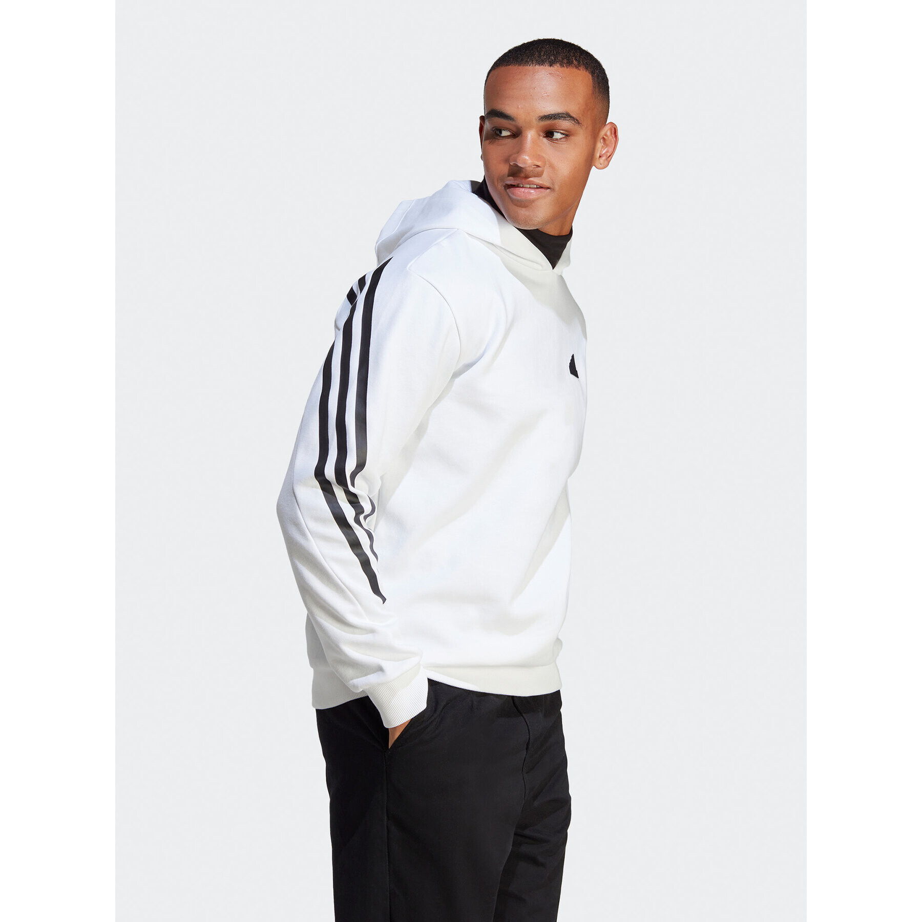 adidas Суитшърт Future Icons 3-Stripes Hoodie IC6720 Бял Regular Fit - Pepit.bg