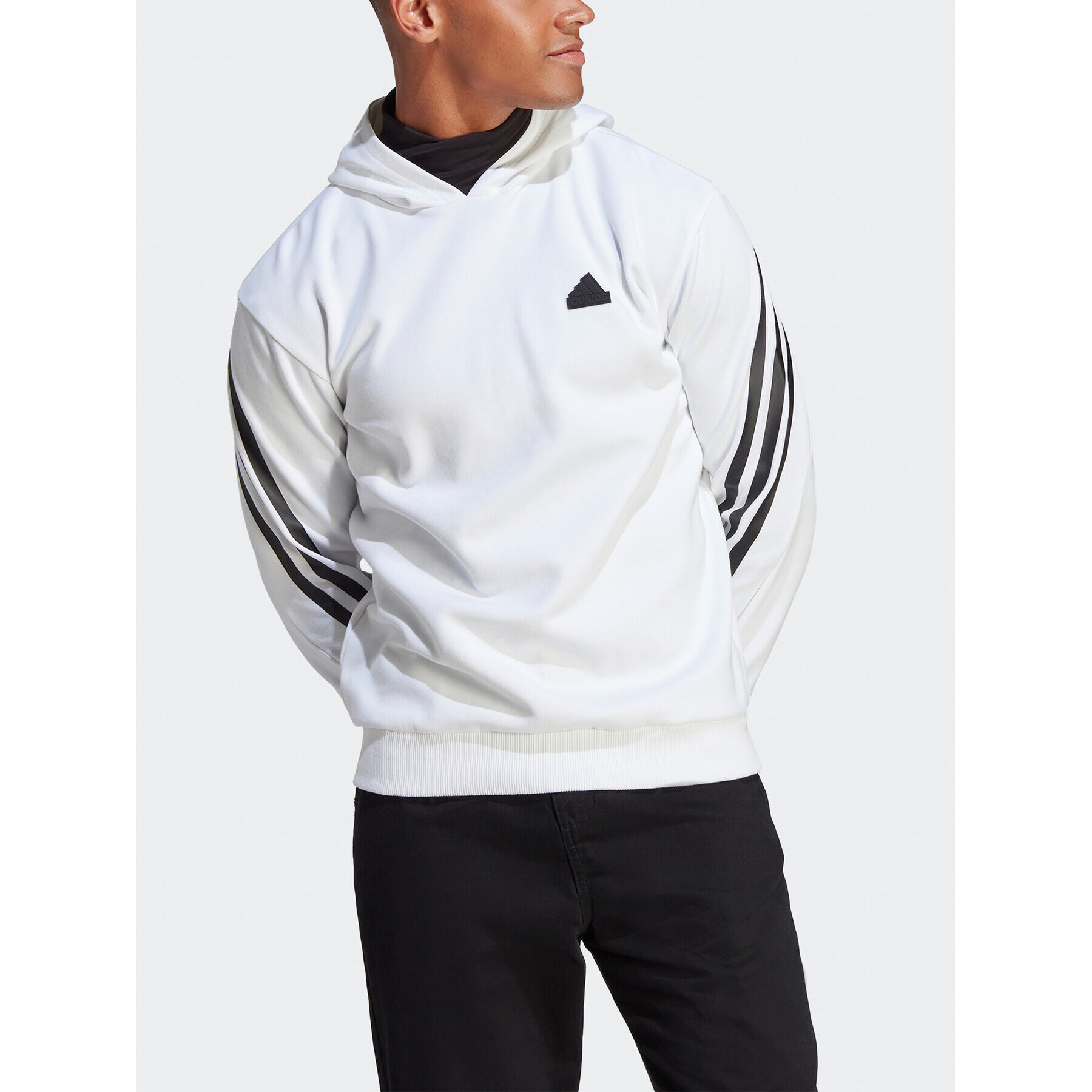 adidas Суитшърт Future Icons 3-Stripes Hoodie IC6720 Бял Regular Fit - Pepit.bg