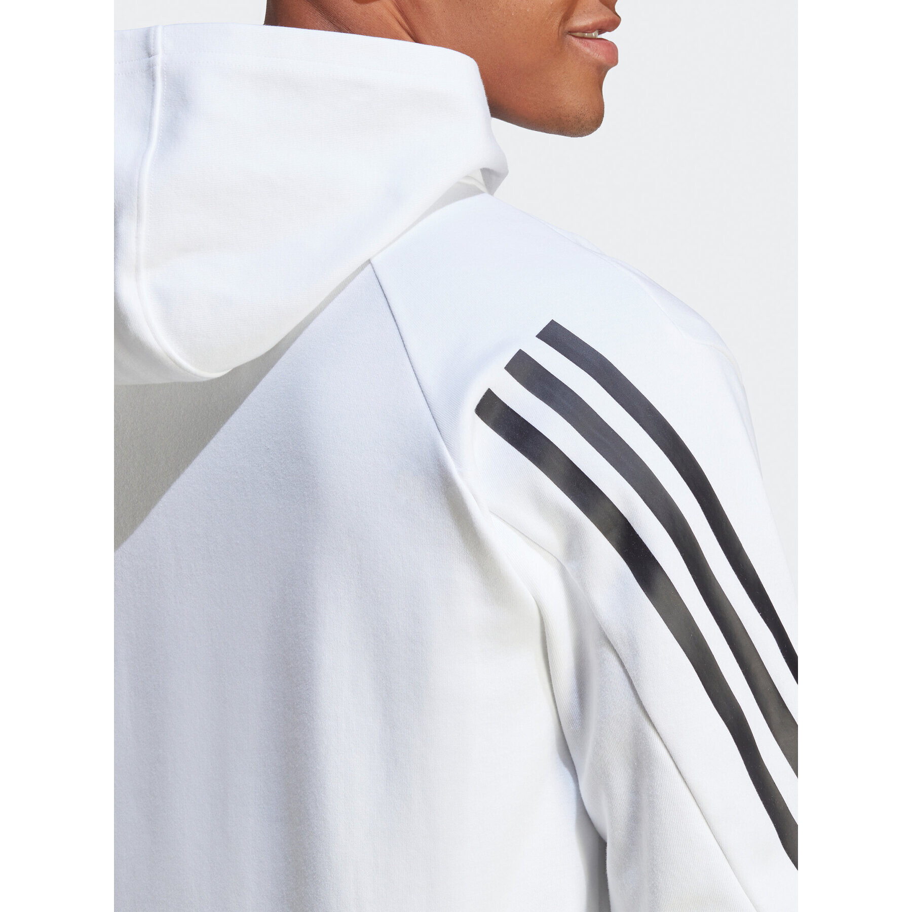 adidas Суитшърт Future Icons 3-Stripes Hoodie IC6720 Бял Regular Fit - Pepit.bg