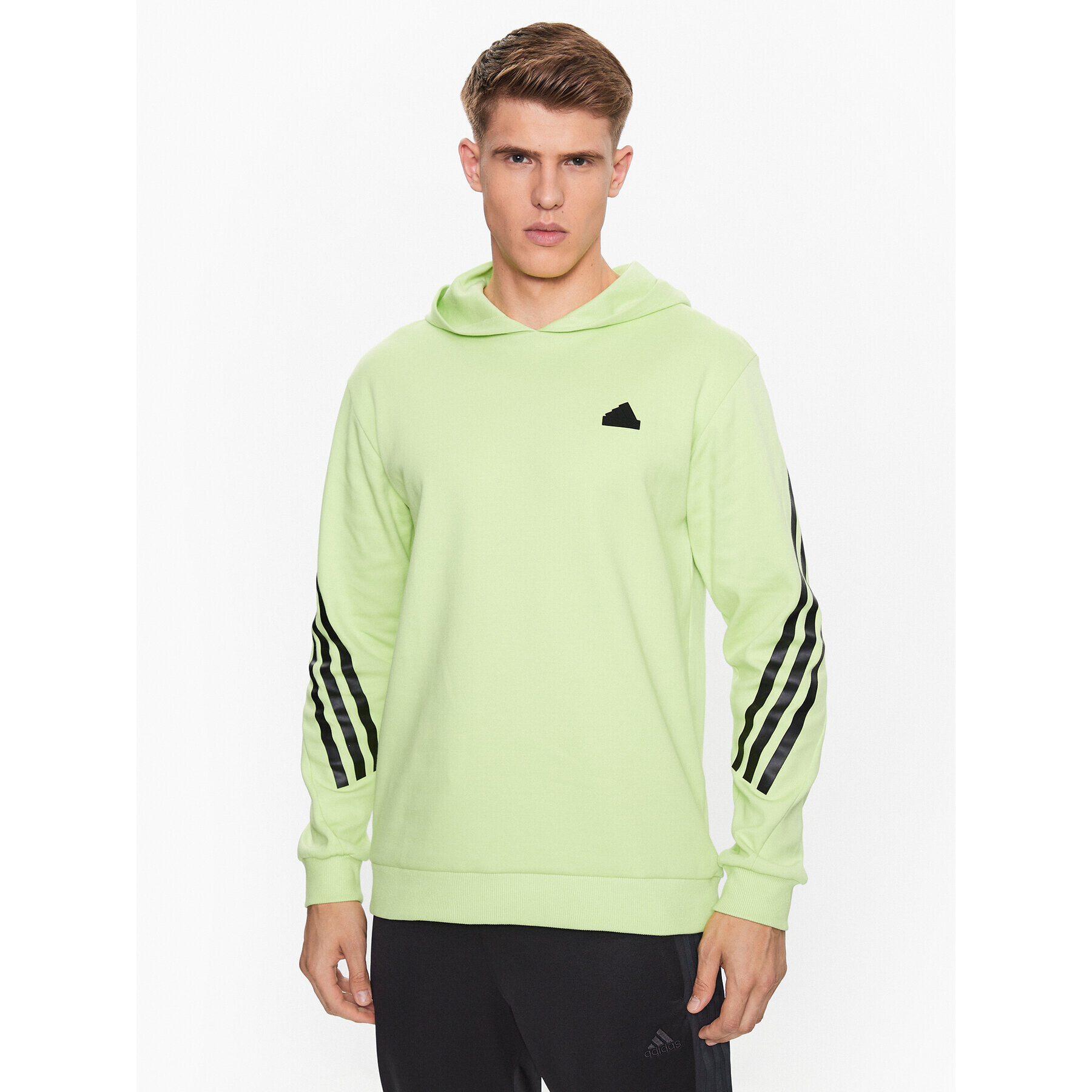 adidas Суитшърт Future Icons 3-Stripes Hoodie IJ8866 Зелен Regular Fit - Pepit.bg