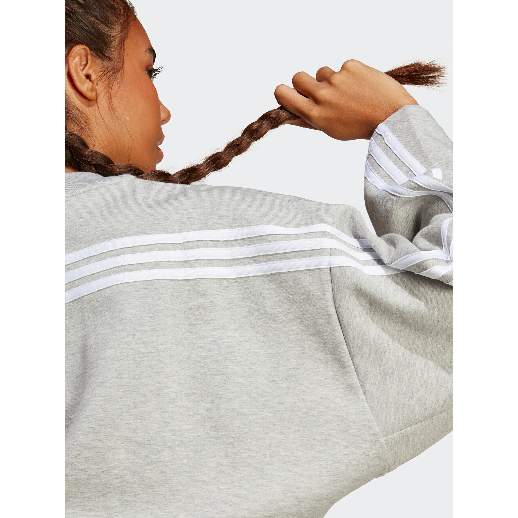 adidas Суитшърт Future Icons 3-Stripes Sweatshirt IB8496 Сив Loose Fit - Pepit.bg