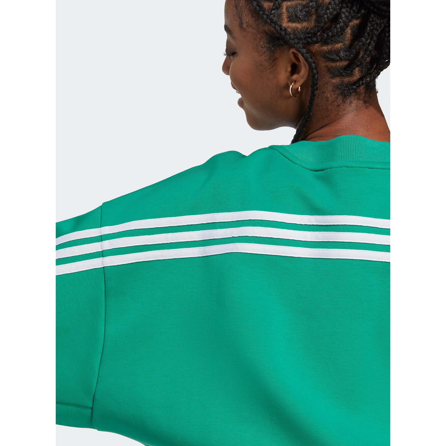 adidas Суитшърт Future Icons 3-Stripes Sweatshirt IB8698 Зелен Loose Fit - Pepit.bg