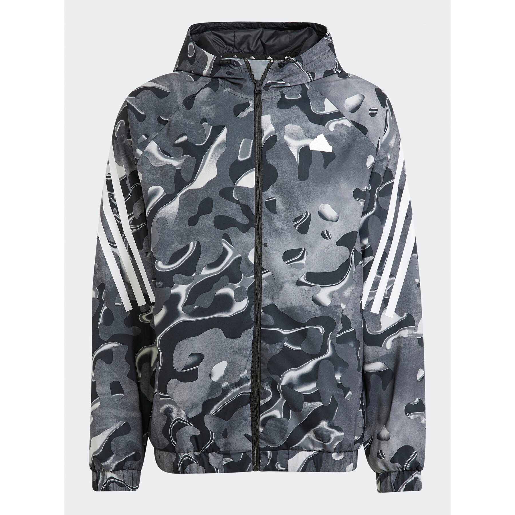 adidas Суитшърт Future Icons Allover Print IJ8843 Сив Regular Fit - Pepit.bg