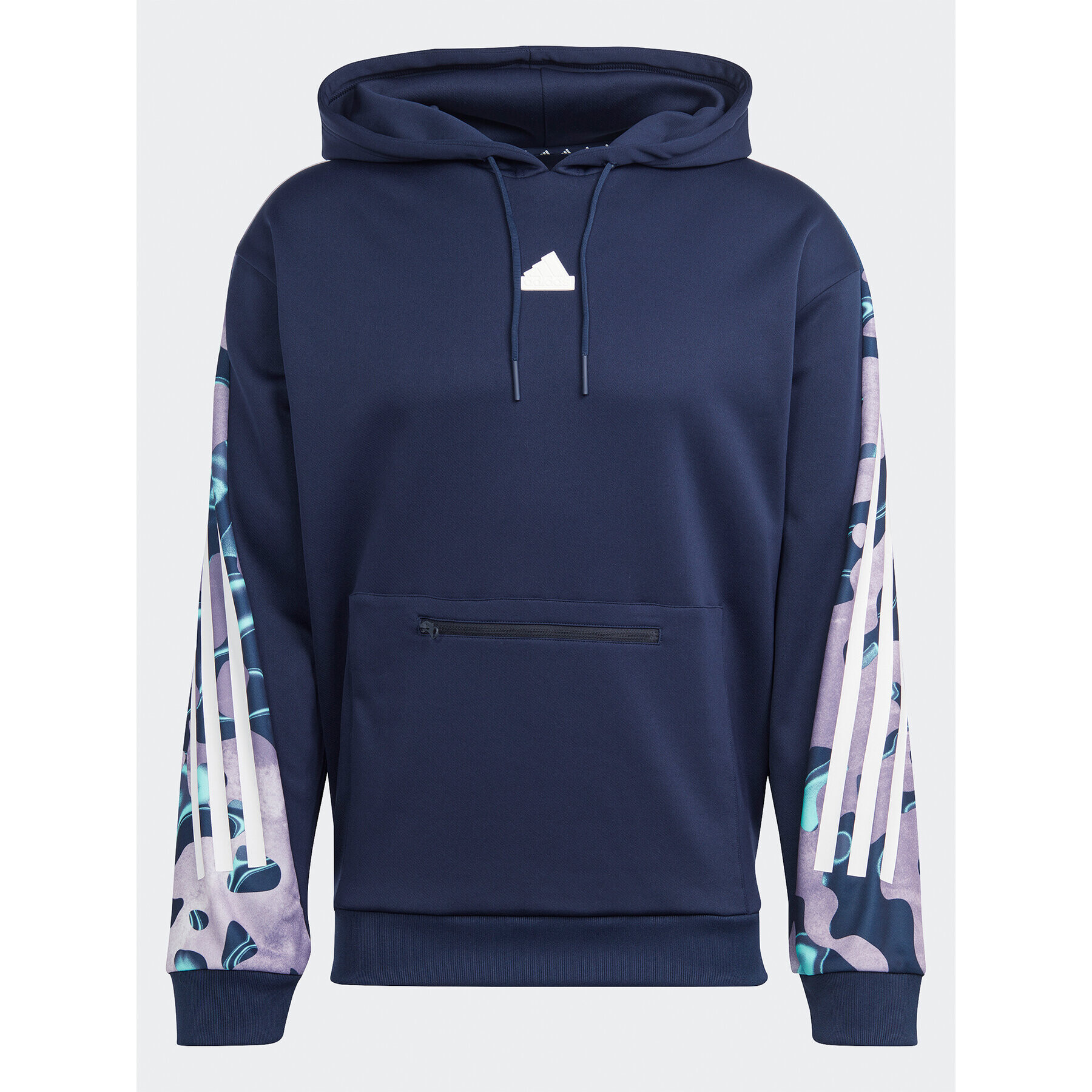 adidas Суитшърт Future Icons Allover Print IJ8848 Тъмносин Loose Fit - Pepit.bg