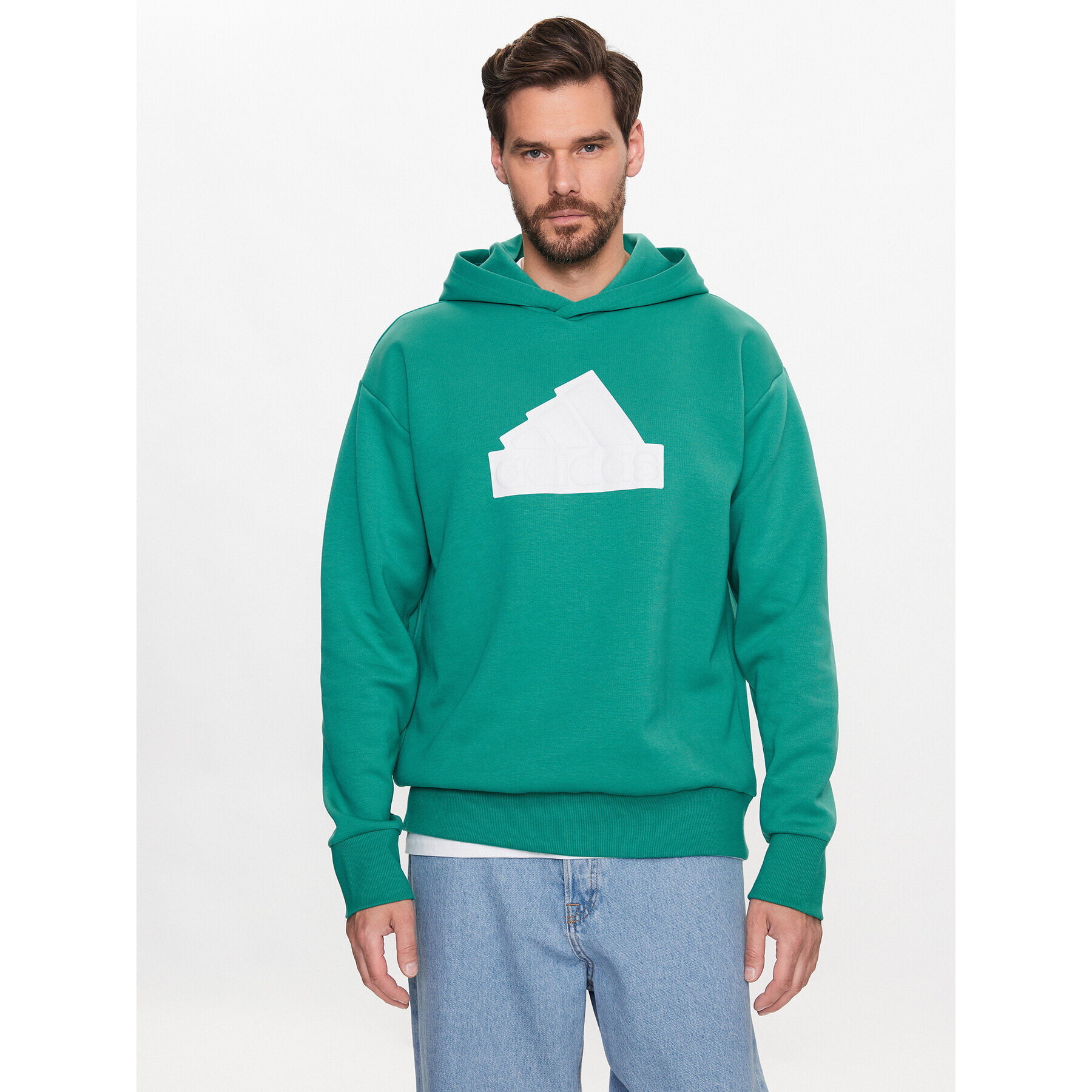 adidas Суитшърт Future Icons Badge of Sport Hoodie IC3751 Зелен Regular Fit - Pepit.bg