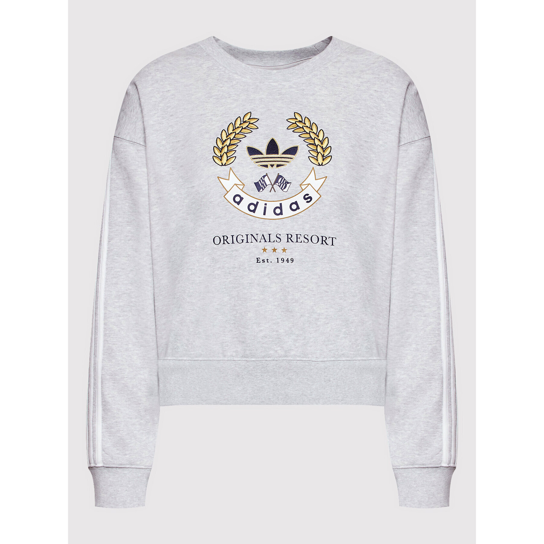 adidas Суитшърт Graphic HL6557 Сив Loose Fit - Pepit.bg