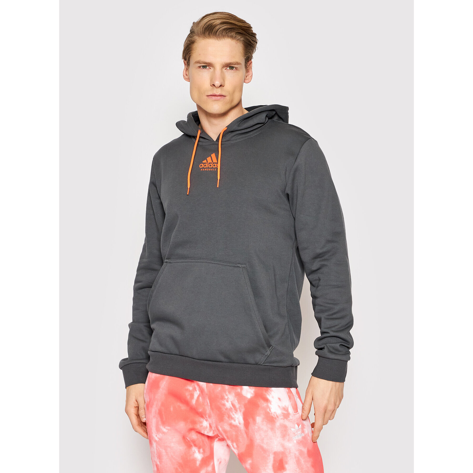 adidas Суитшърт Handball Training GT4397 Сив Regular Fit - Pepit.bg