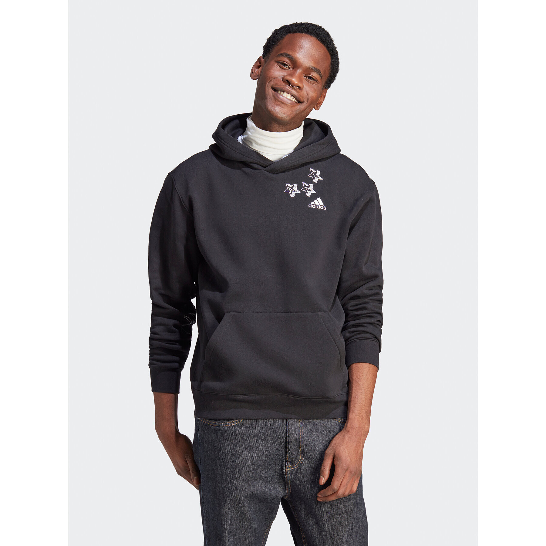 adidas Суитшърт HY1287 Черен Loose Fit - Pepit.bg