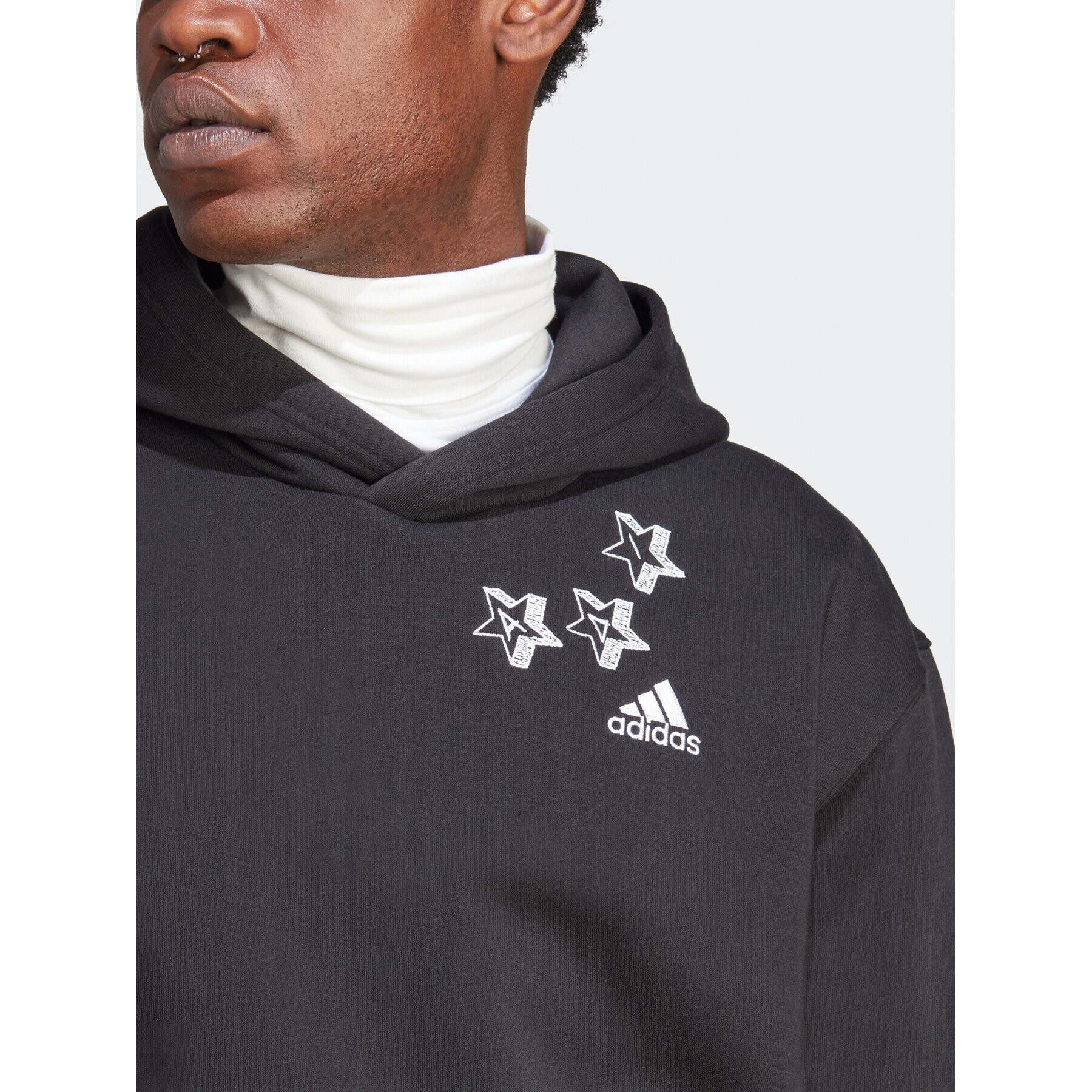 adidas Суитшърт HY1287 Черен Loose Fit - Pepit.bg