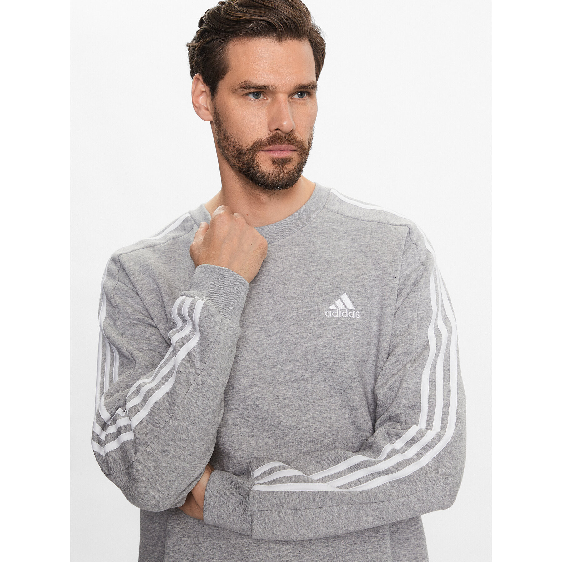 adidas Суитшърт Essentials IJ6470 Сив Regular Fit - Pepit.bg