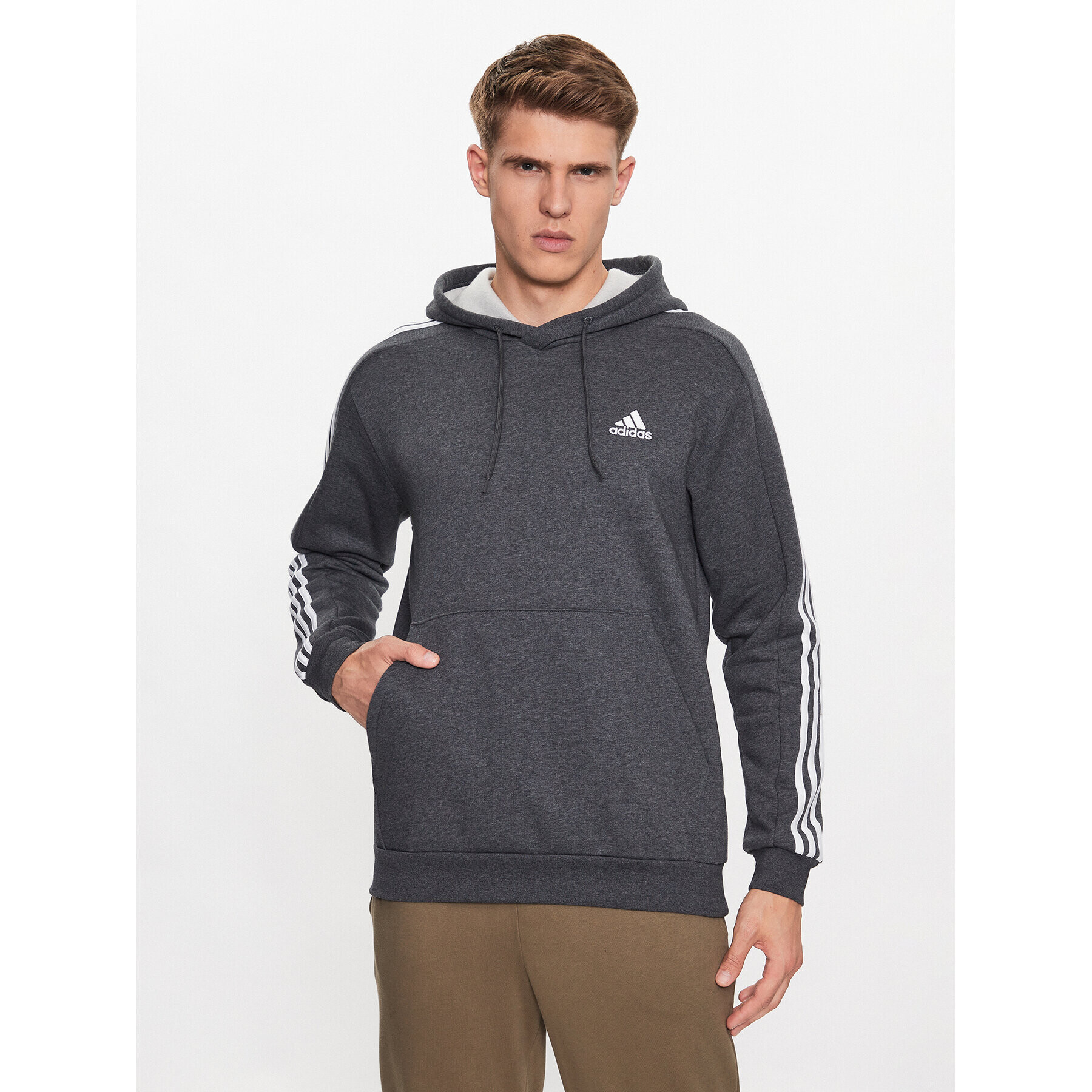 adidas Суитшърт Essentials IJ6475 Сив Regular Fit - Pepit.bg