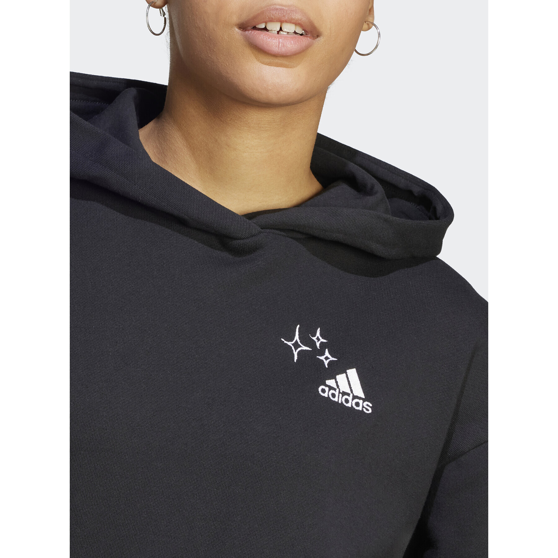 adidas Суитшърт IJ8774 Черен Loose Fit - Pepit.bg