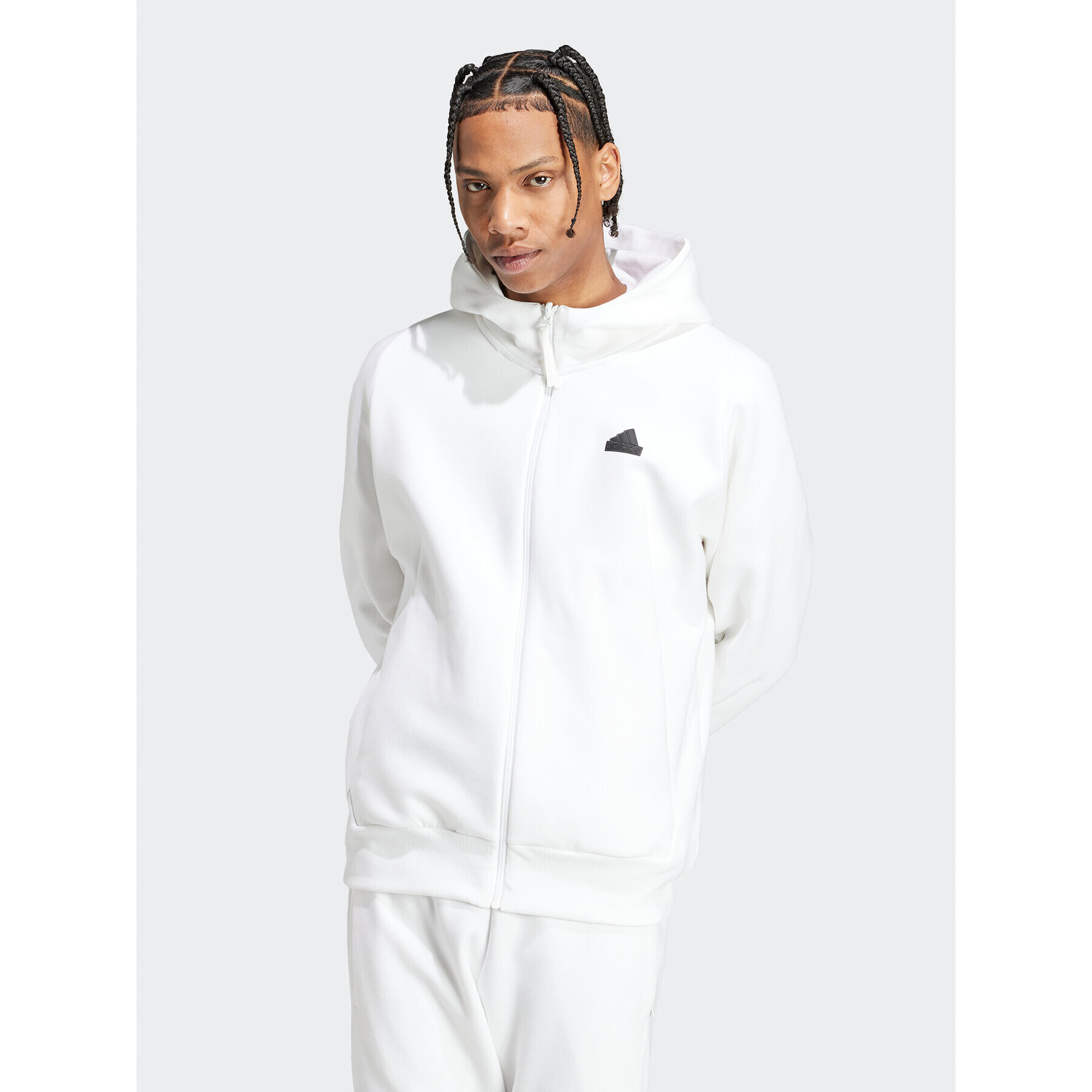 adidas Суитшърт IN5092 Бял Loose Fit - Pepit.bg