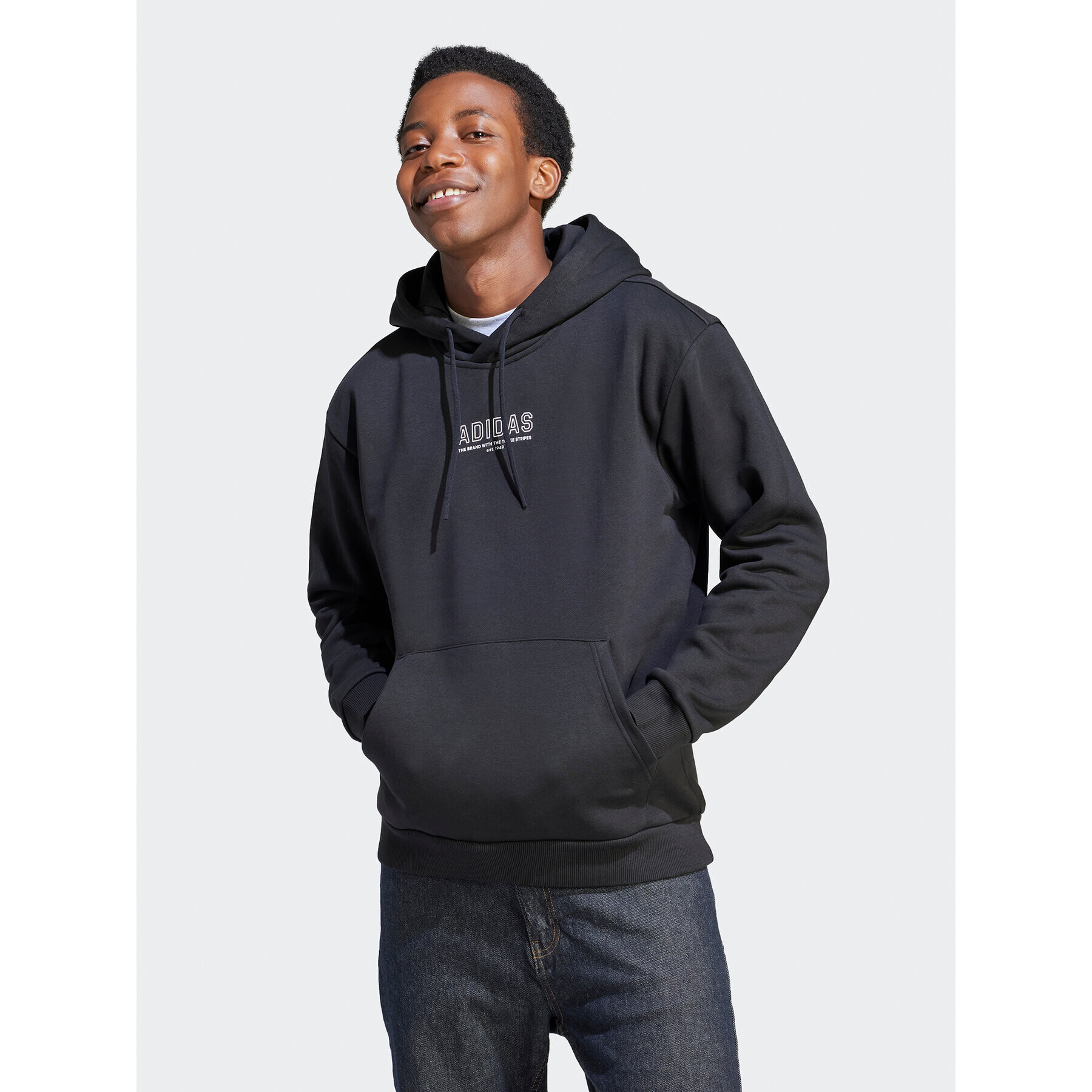 adidas Суитшърт IR8357 Черен Loose Fit - Pepit.bg