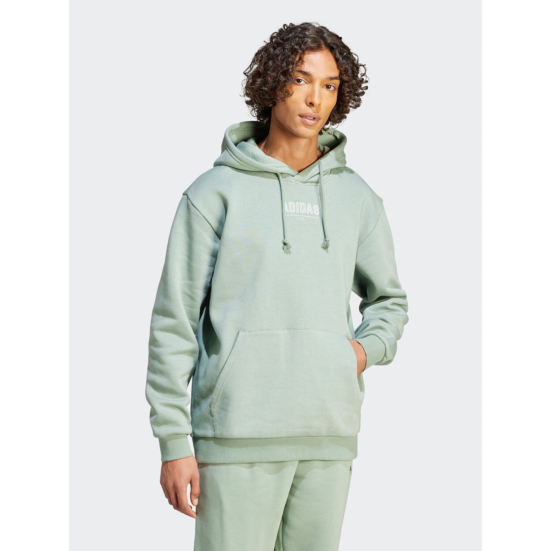 adidas Суитшърт IR8358 Зелен Loose Fit - Pepit.bg