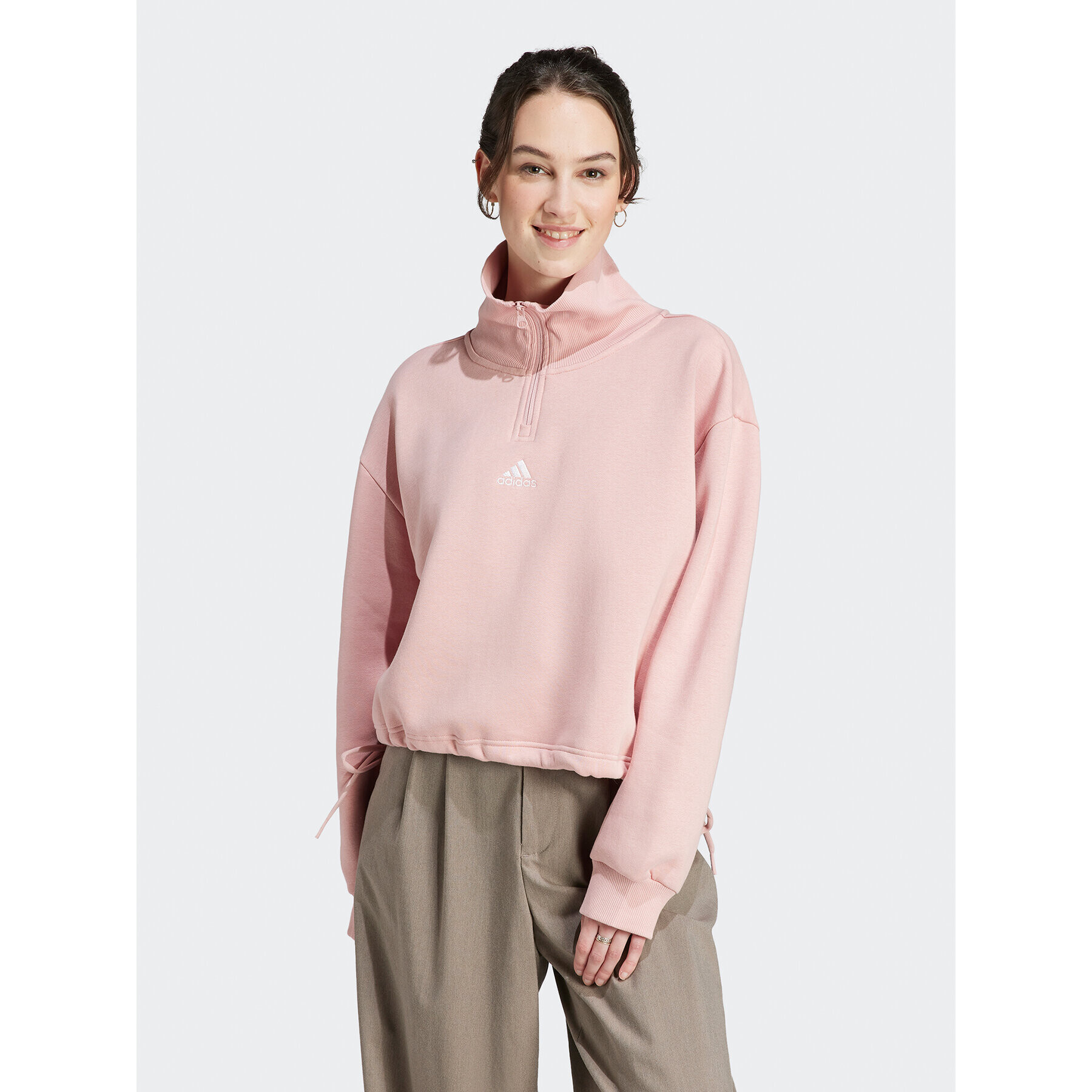 adidas Суитшърт IR8380 Розов Oversize - Pepit.bg