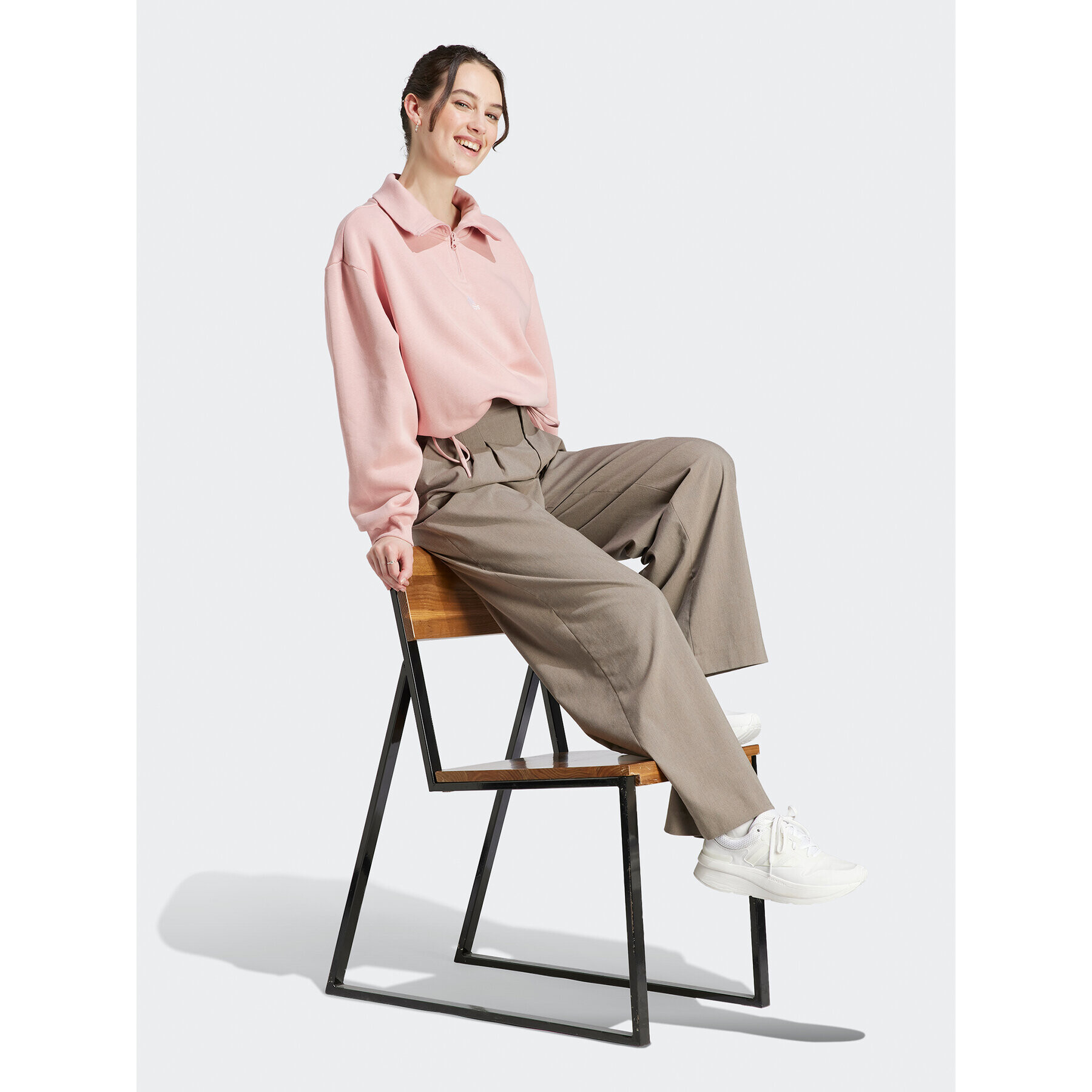 adidas Суитшърт IR8380 Розов Oversize - Pepit.bg