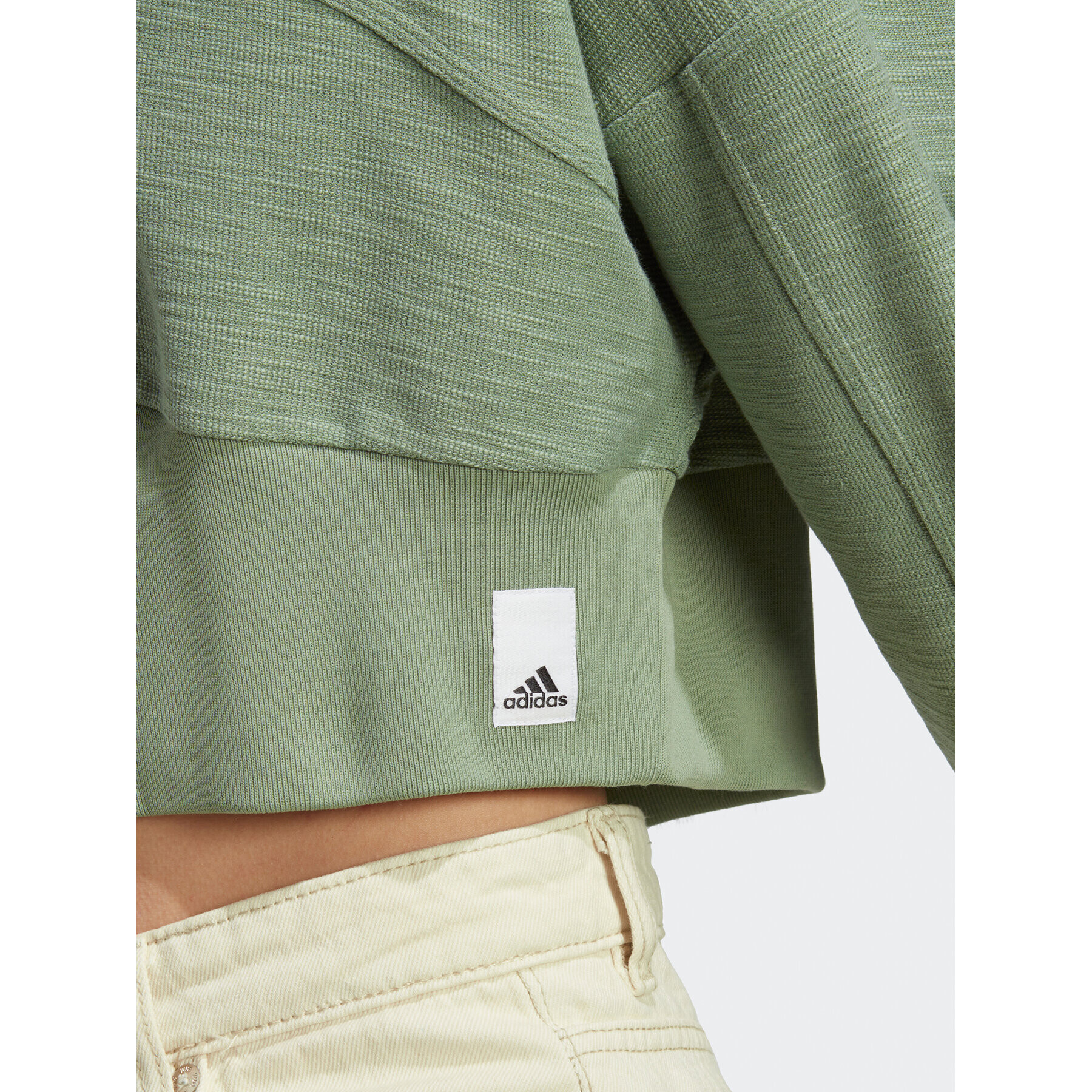 adidas Суитшърт Lounge Terry Loop Hoodie HZ1600 Зелен Loose Fit - Pepit.bg