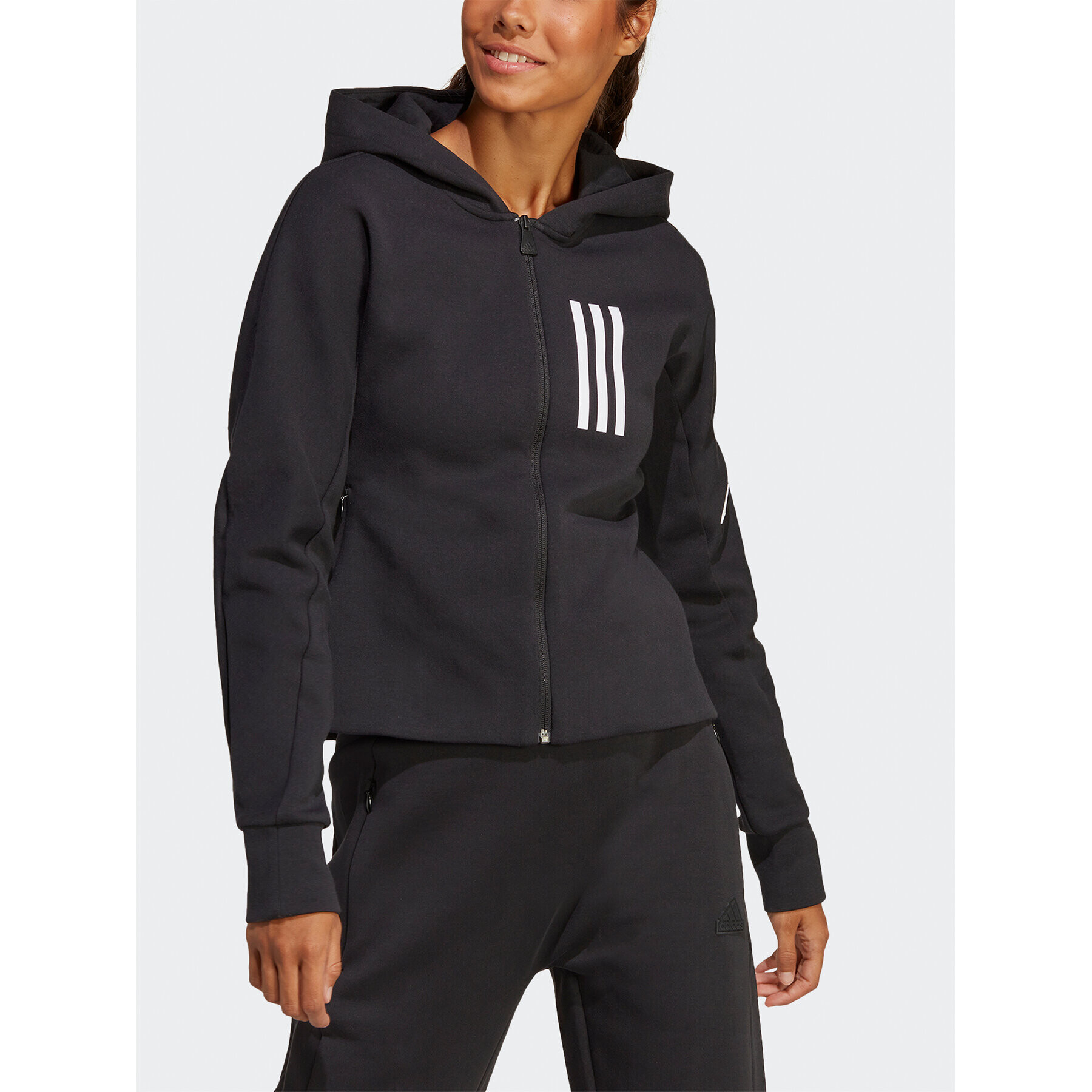 adidas Суитшърт Mission Victory Slim Fit Full-Zip Hoodie HU0240 Черен Slim Fit - Pepit.bg