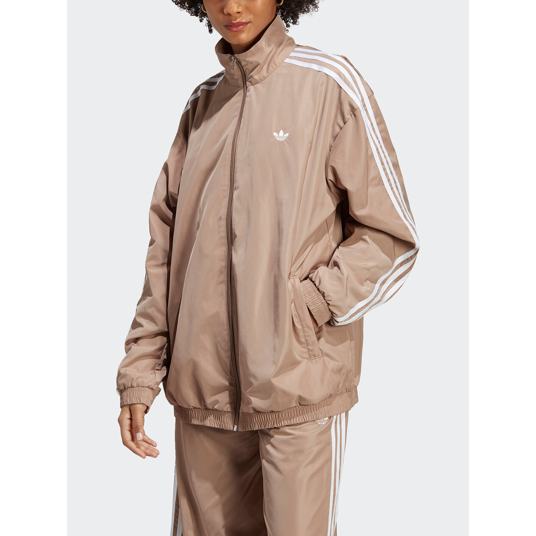 adidas Суитшърт Oversized Track Top IP7143 Кафяв Loose Fit - Pepit.bg