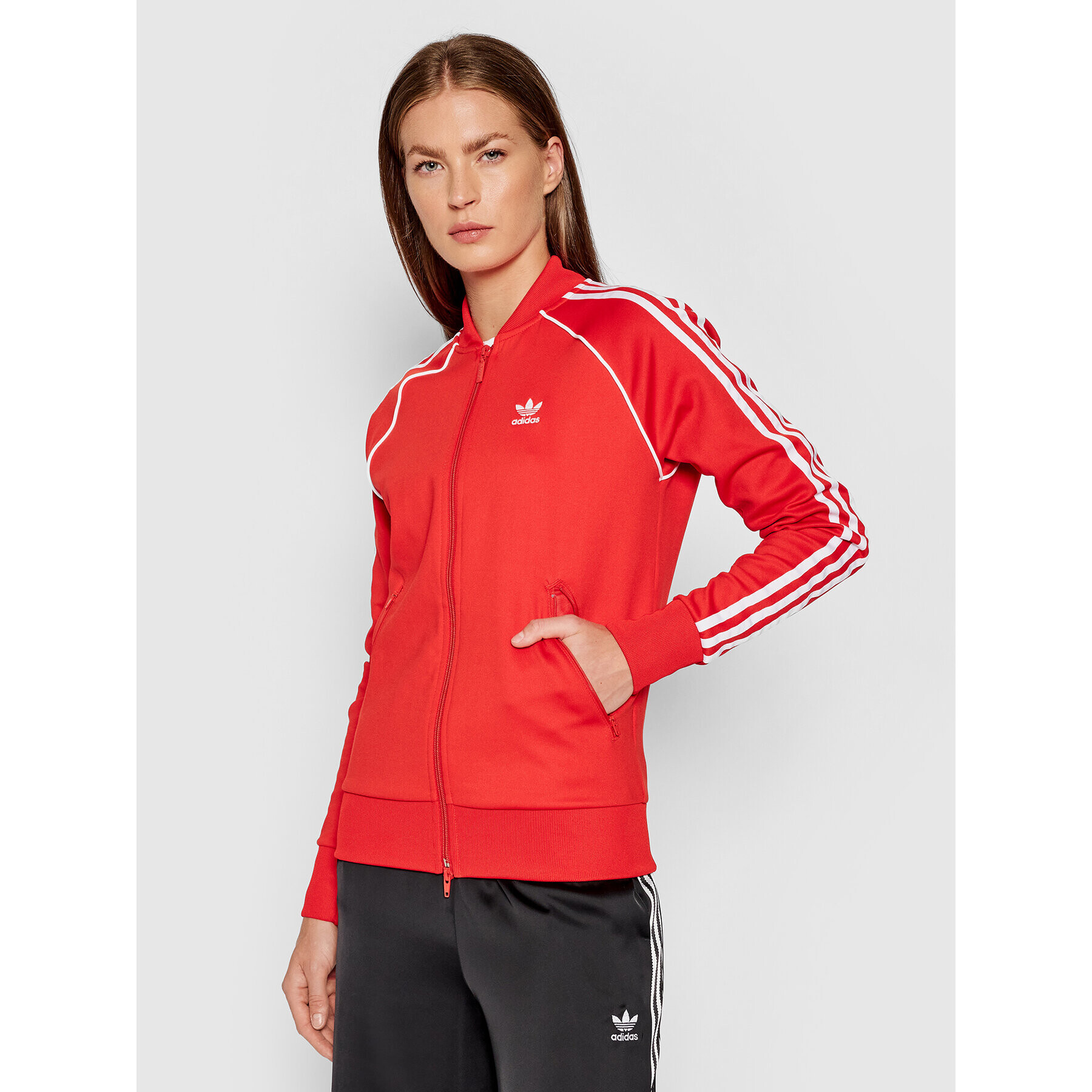 adidas Суитшърт Primeblue Sst Track H18189 Червен Regular Fit - Pepit.bg