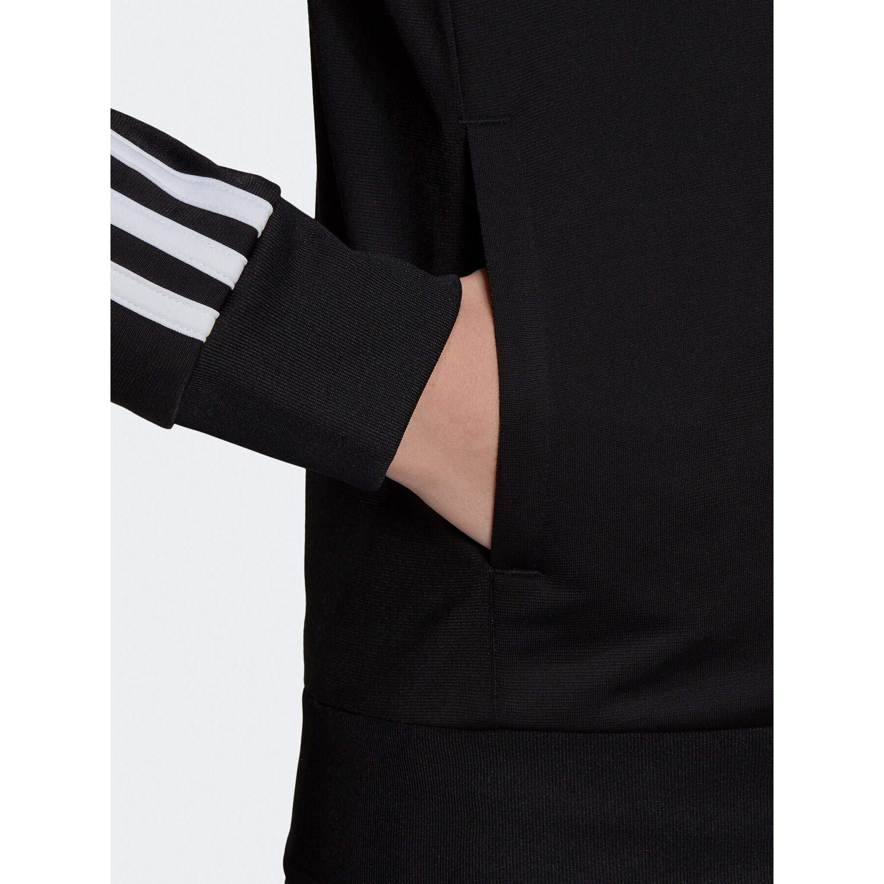 adidas Суитшърт Primegreen Essentials Warm-Up Slim 3-Stripes Track Top H48443 Черен Slim Fit - Pepit.bg