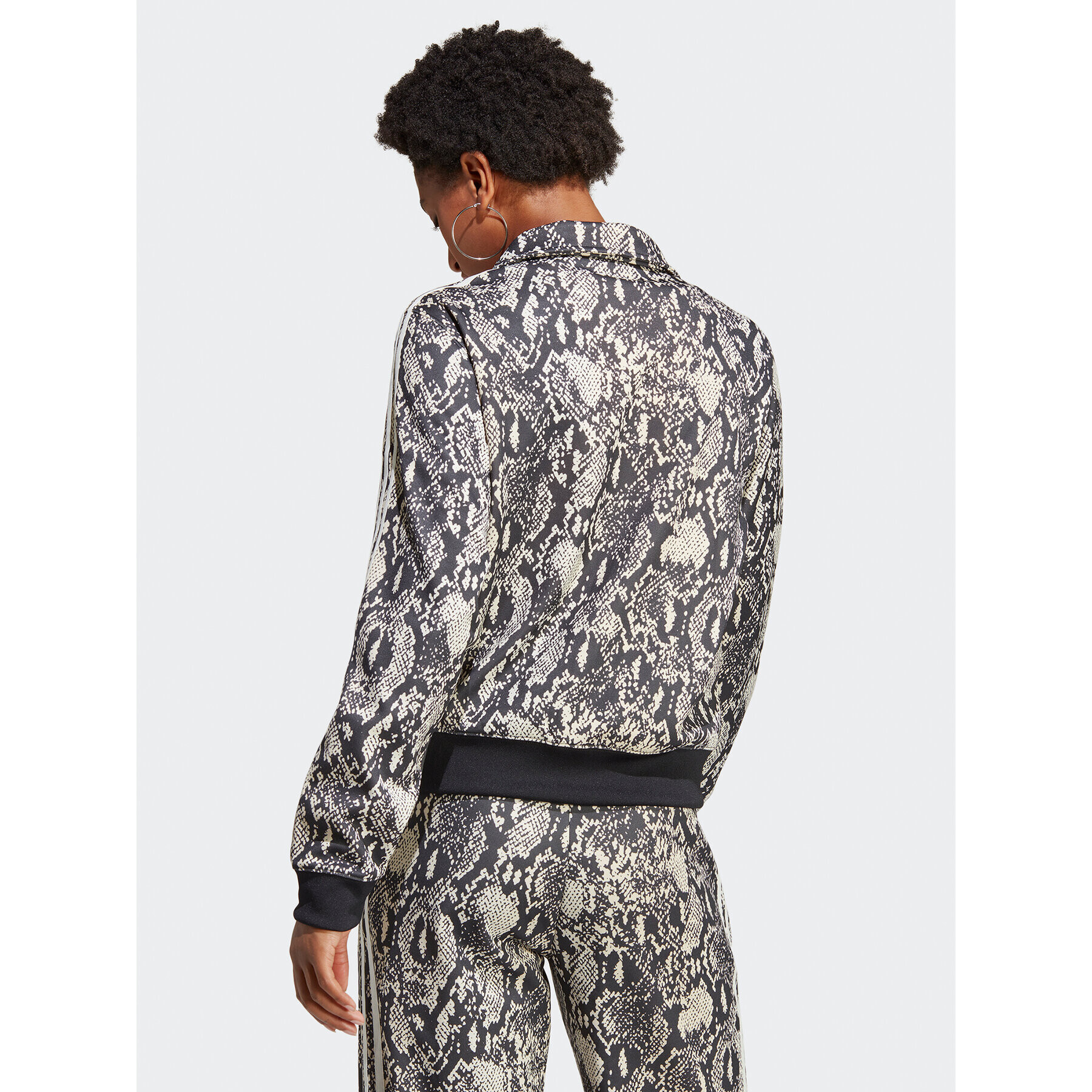 adidas Суитшърт Python Allover Print Track Top IC6082 Черен Regular Fit - Pepit.bg