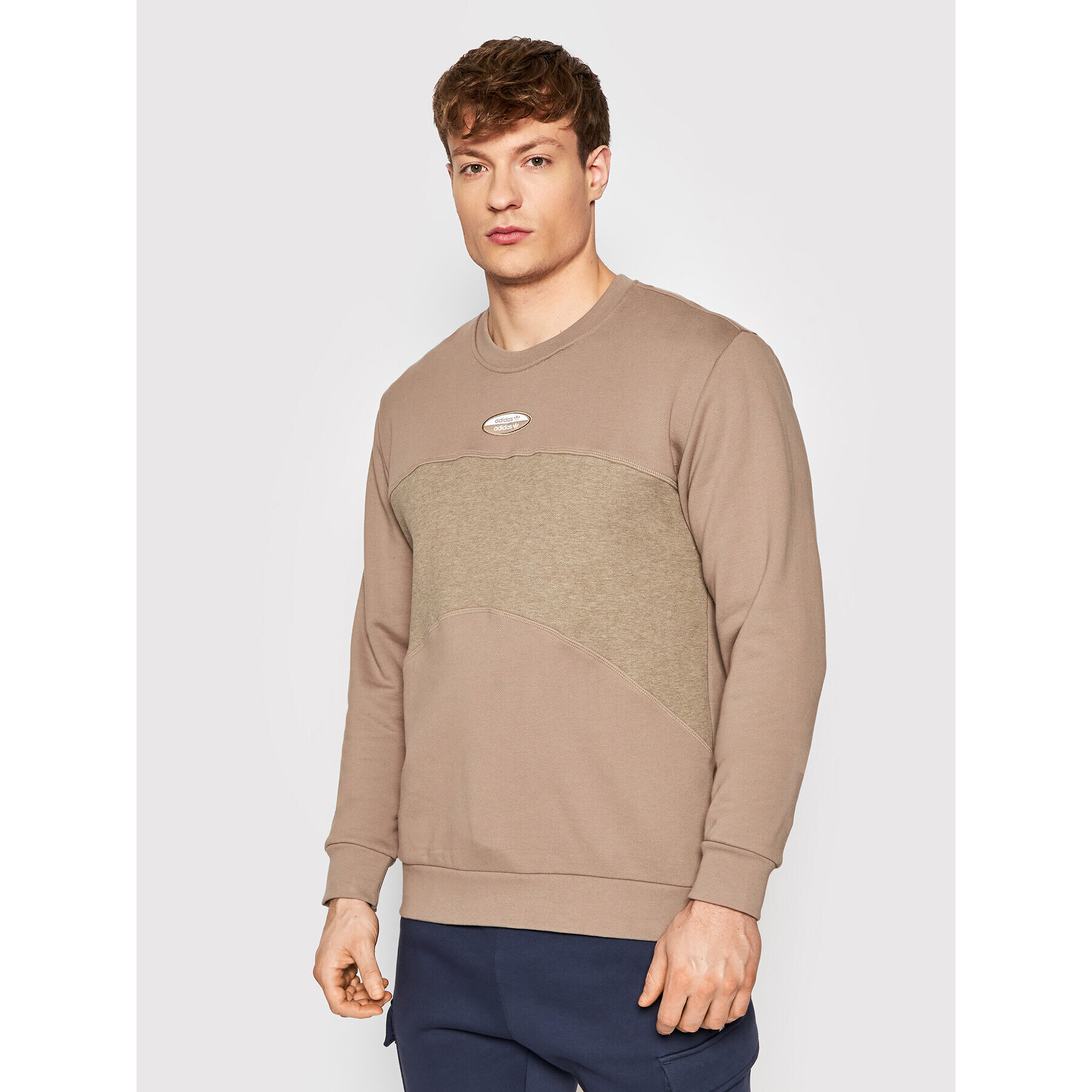 adidas Суитшърт R.Y.V. Basic Crew HC9467 Бежов Regular Fit - Pepit.bg