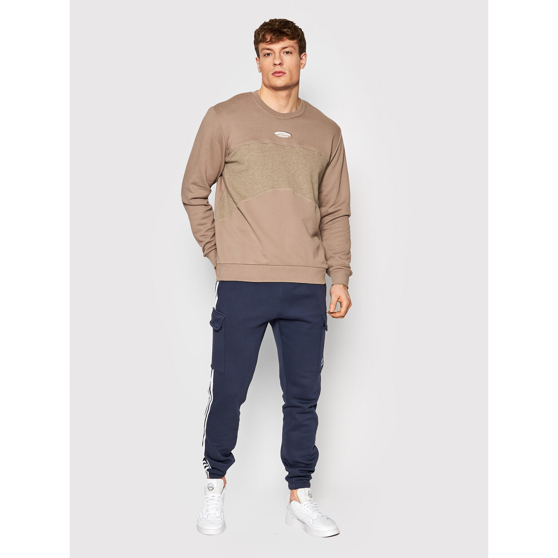 adidas Суитшърт R.Y.V. Basic Crew HC9467 Бежов Regular Fit - Pepit.bg