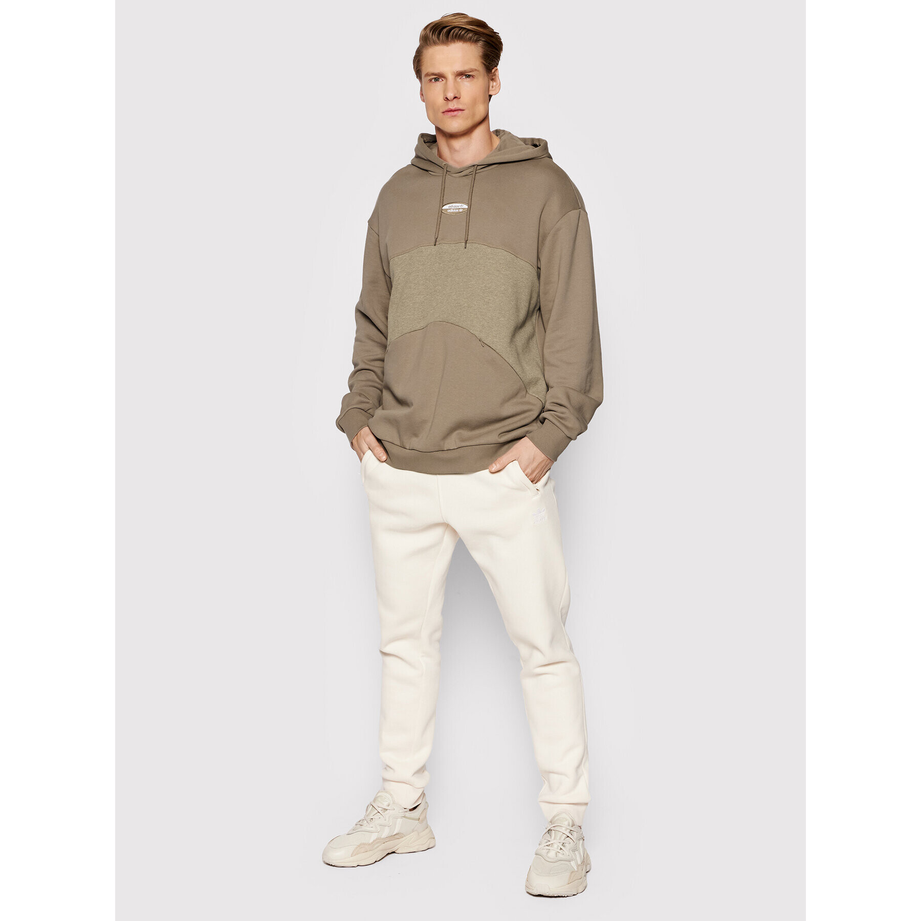 adidas Суитшърт R.Y.V. Basic HC9463 Бежов Relaxed Fit - Pepit.bg