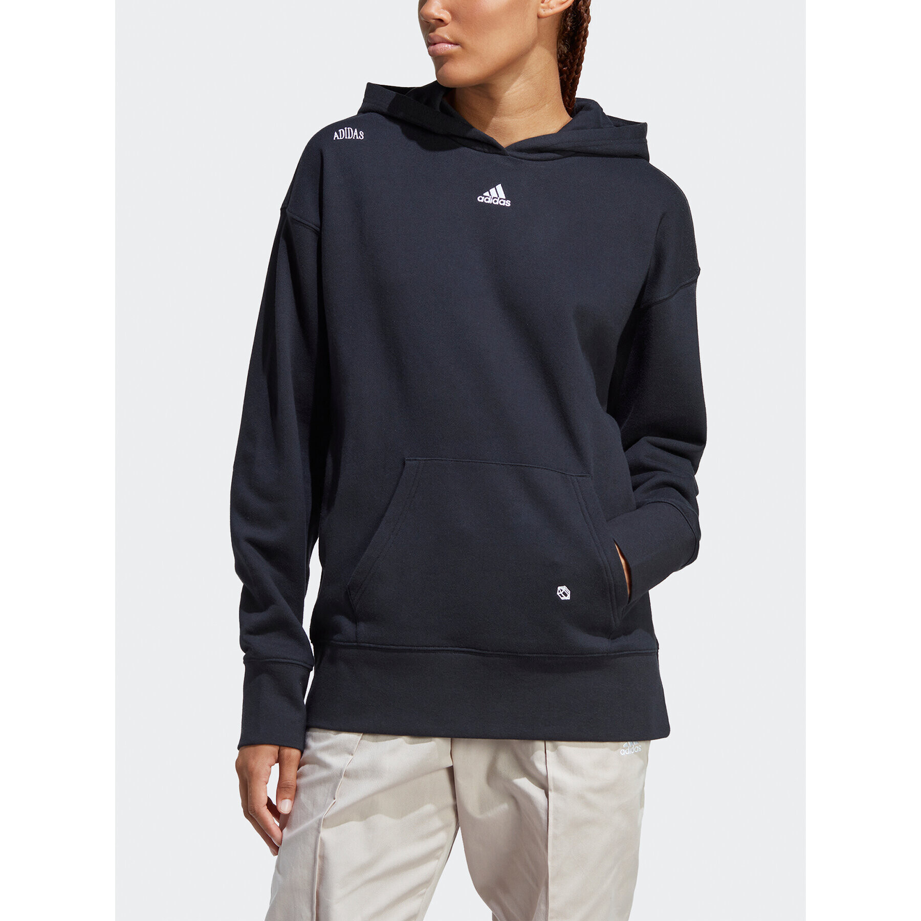 adidas Суитшърт Relaxed Hoodie with Healing Crystals-Inspired Graphics IC0803 Черен Loose Fit - Pepit.bg