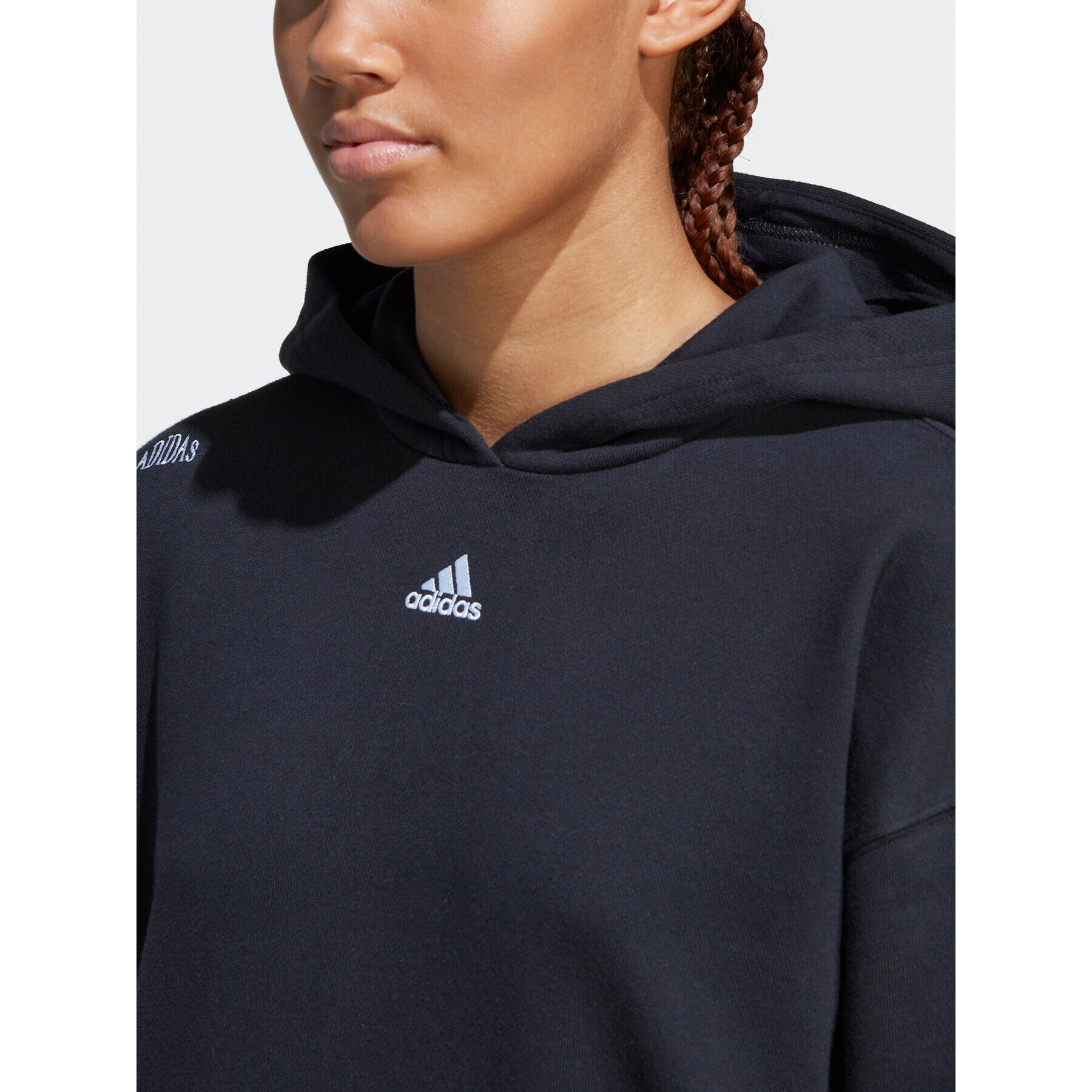 adidas Суитшърт Relaxed Hoodie with Healing Crystals-Inspired Graphics IC0803 Черен Loose Fit - Pepit.bg