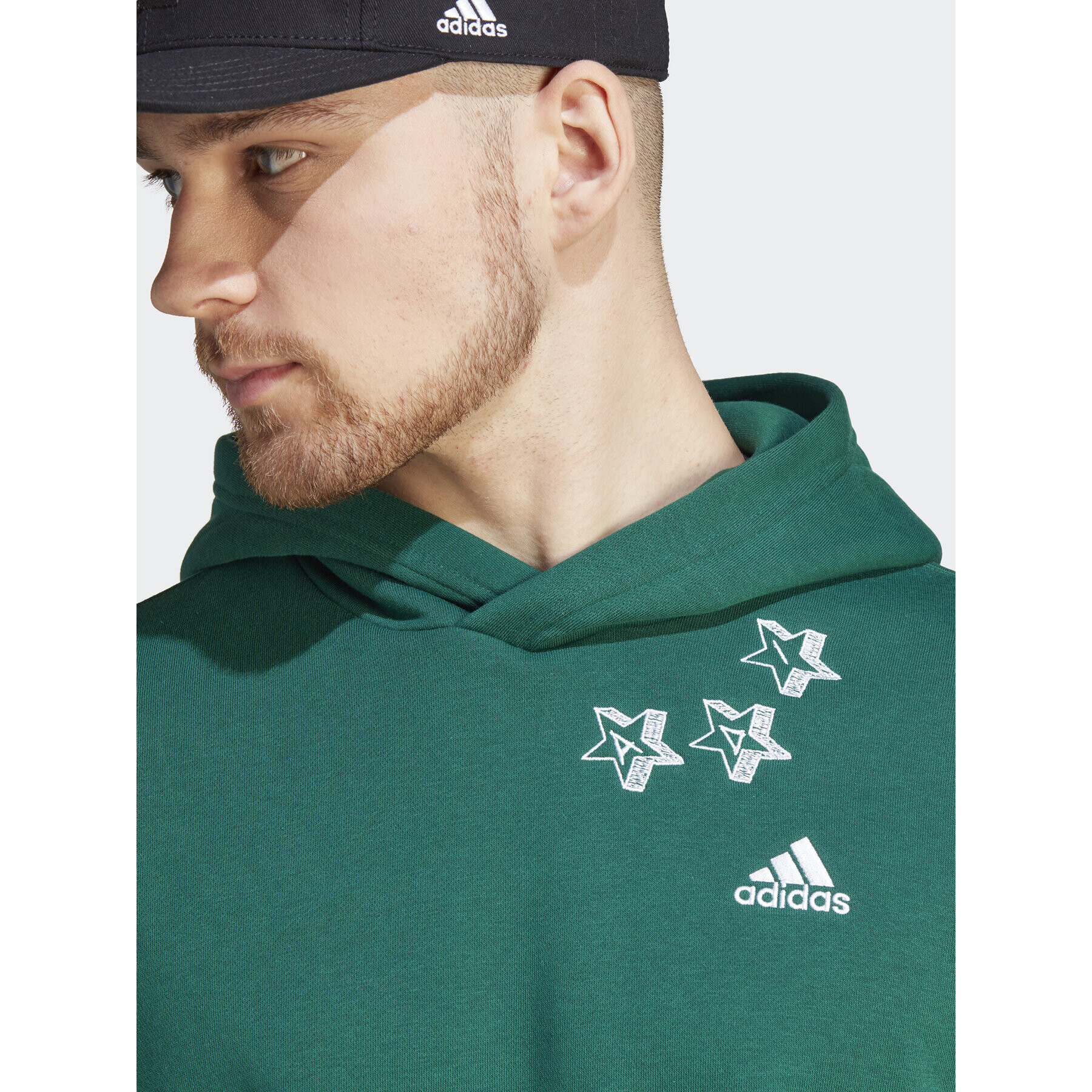 adidas Суитшърт Scribble IJ6449 Зелен Loose Fit - Pepit.bg