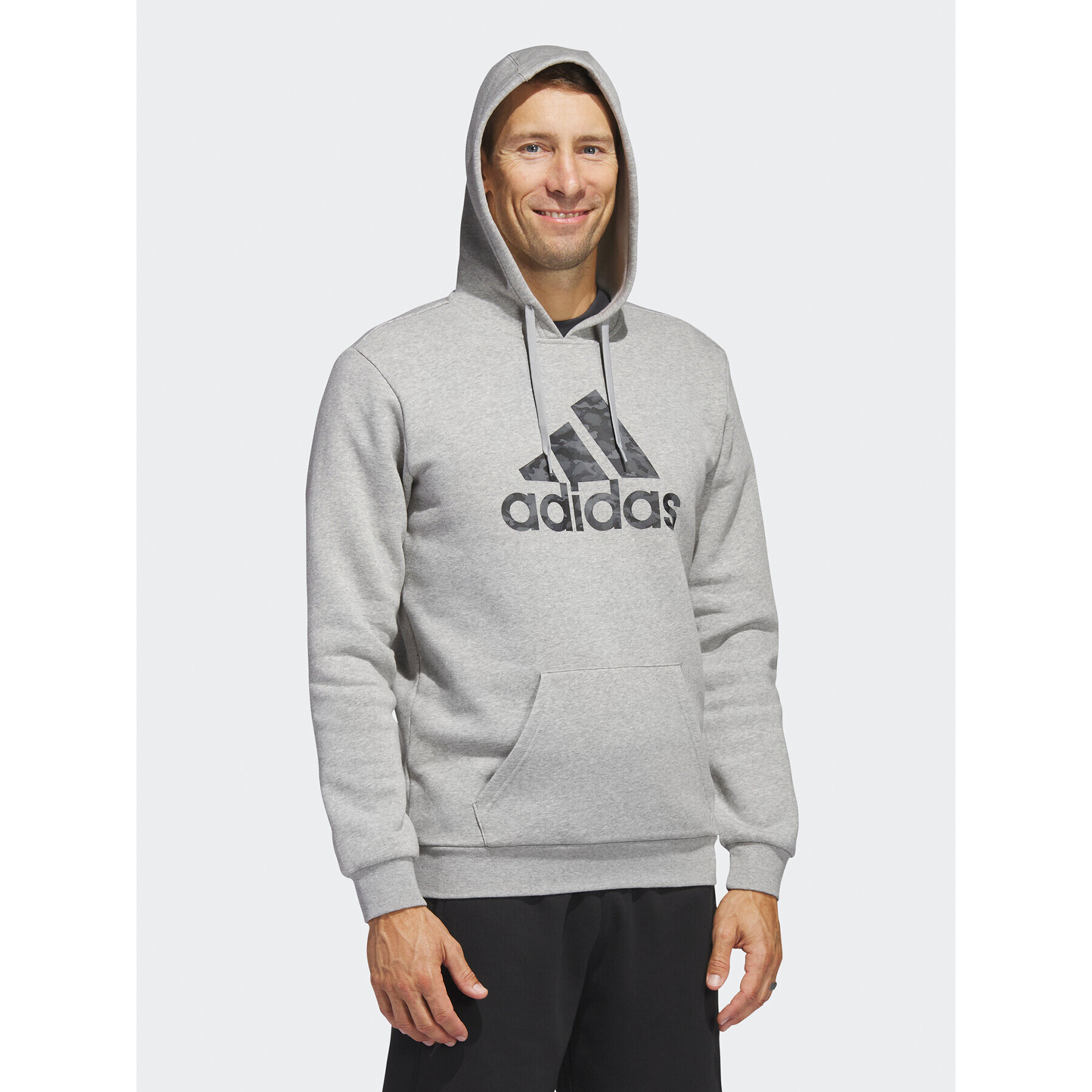 adidas Суитшърт Sportswear Camo Hoodie HA7210 Сив Regular Fit - Pepit.bg