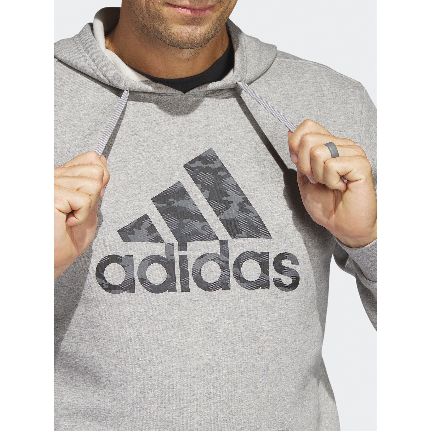 adidas Суитшърт Sportswear Camo Hoodie HA7210 Сив Regular Fit - Pepit.bg