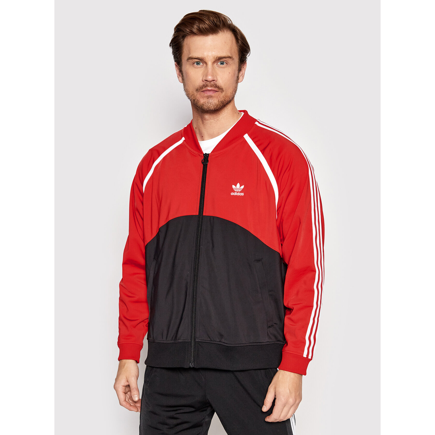 adidas Суитшърт Sst Blocked HC2076 Червен Regular Fit - Pepit.bg