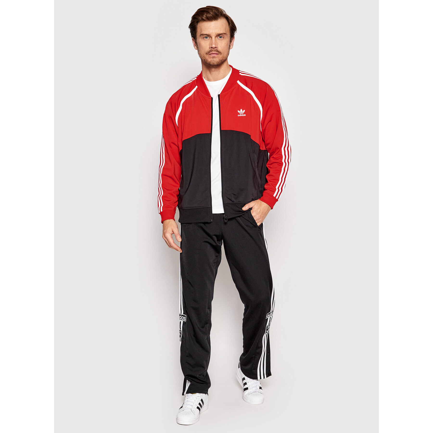 adidas Суитшърт Sst Blocked HC2076 Червен Regular Fit - Pepit.bg