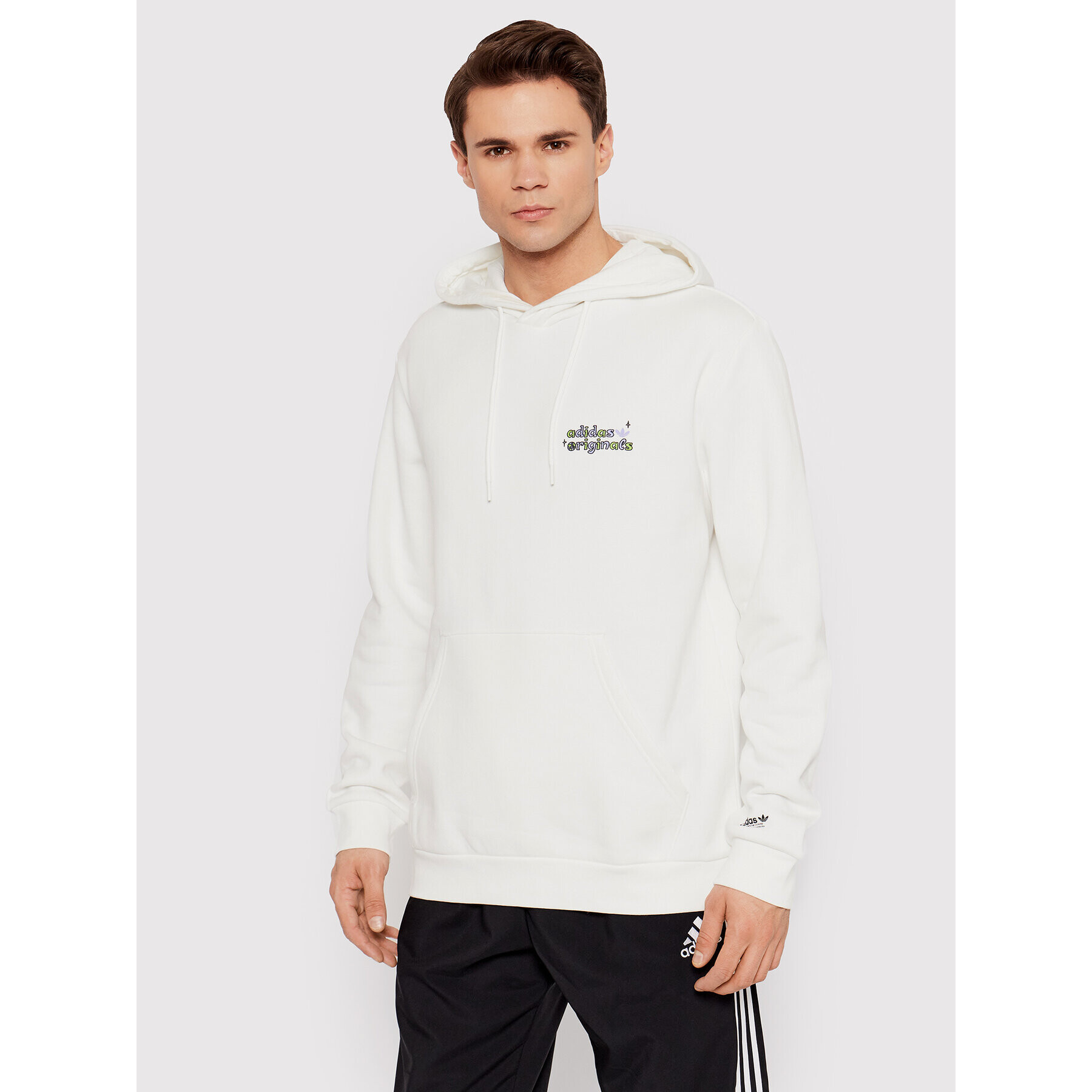 adidas Суитшърт Stoked Alie HC7108 Бял Regular Fit - Pepit.bg