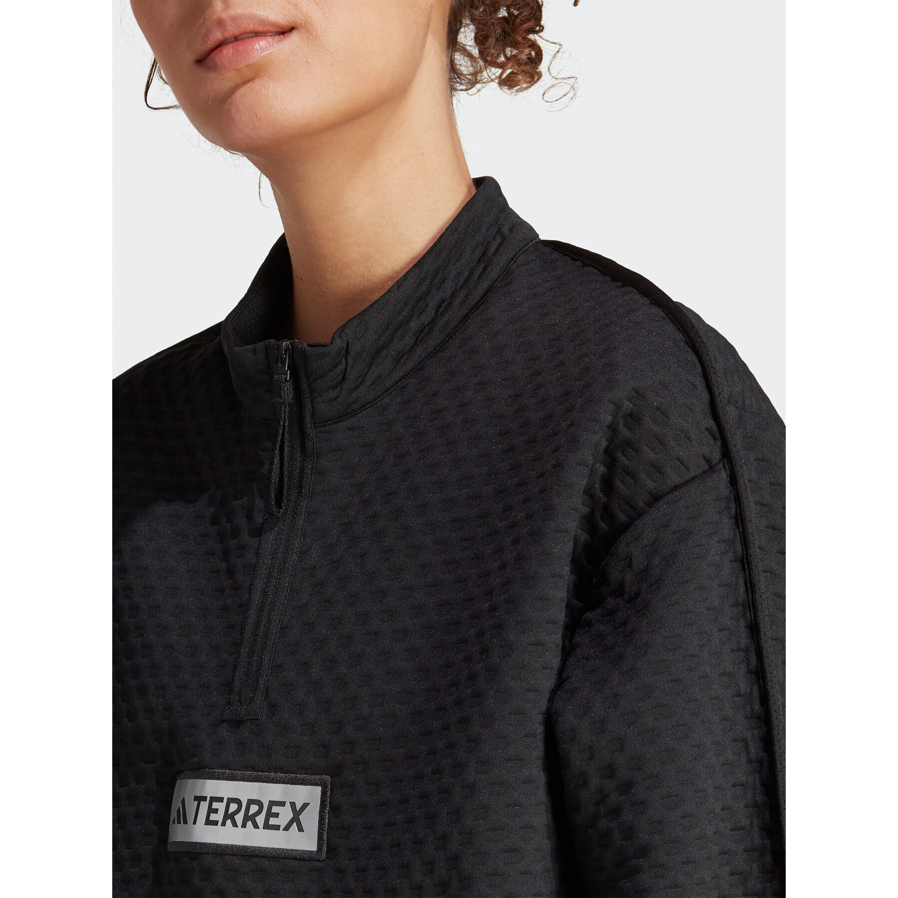 adidas Суитшърт Terrex Utilitas Half-Zip Fleece Jacket HN5271 Черен Regular Fit - Pepit.bg