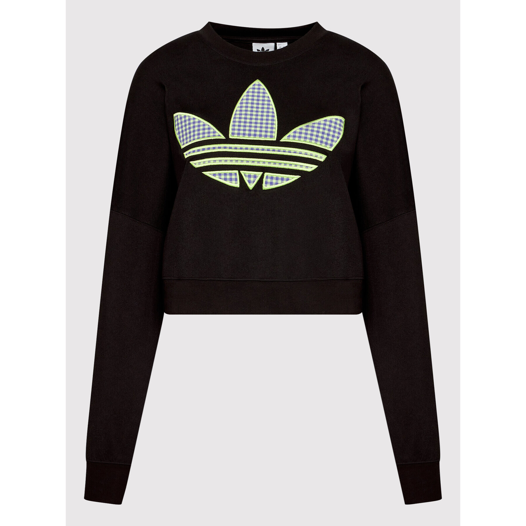 adidas Суитшърт Trefoil Application HB9442 Черен Loose Fit - Pepit.bg