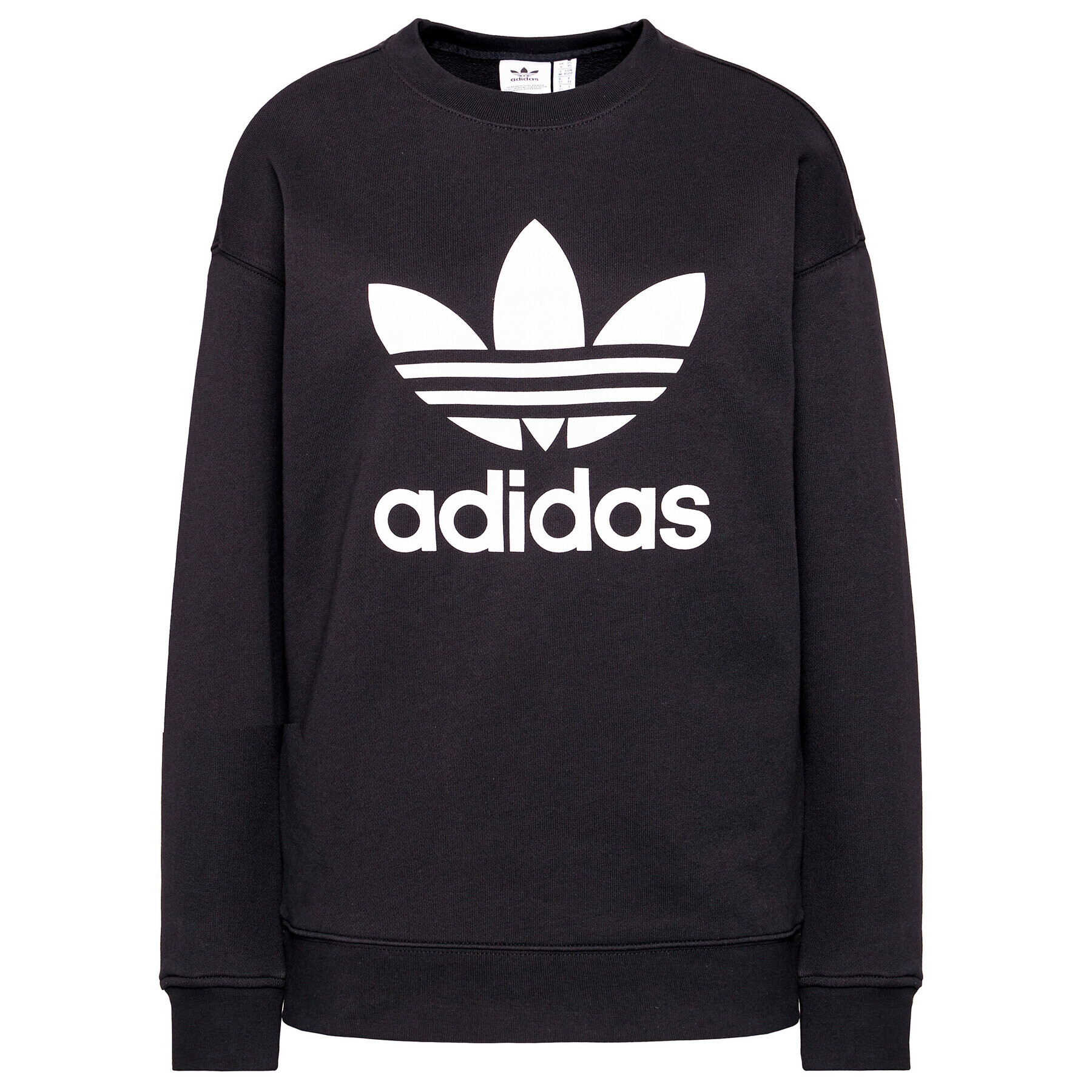 adidas Суитшърт Trefoil Crew FM3272 Черен Regular Fit - Pepit.bg