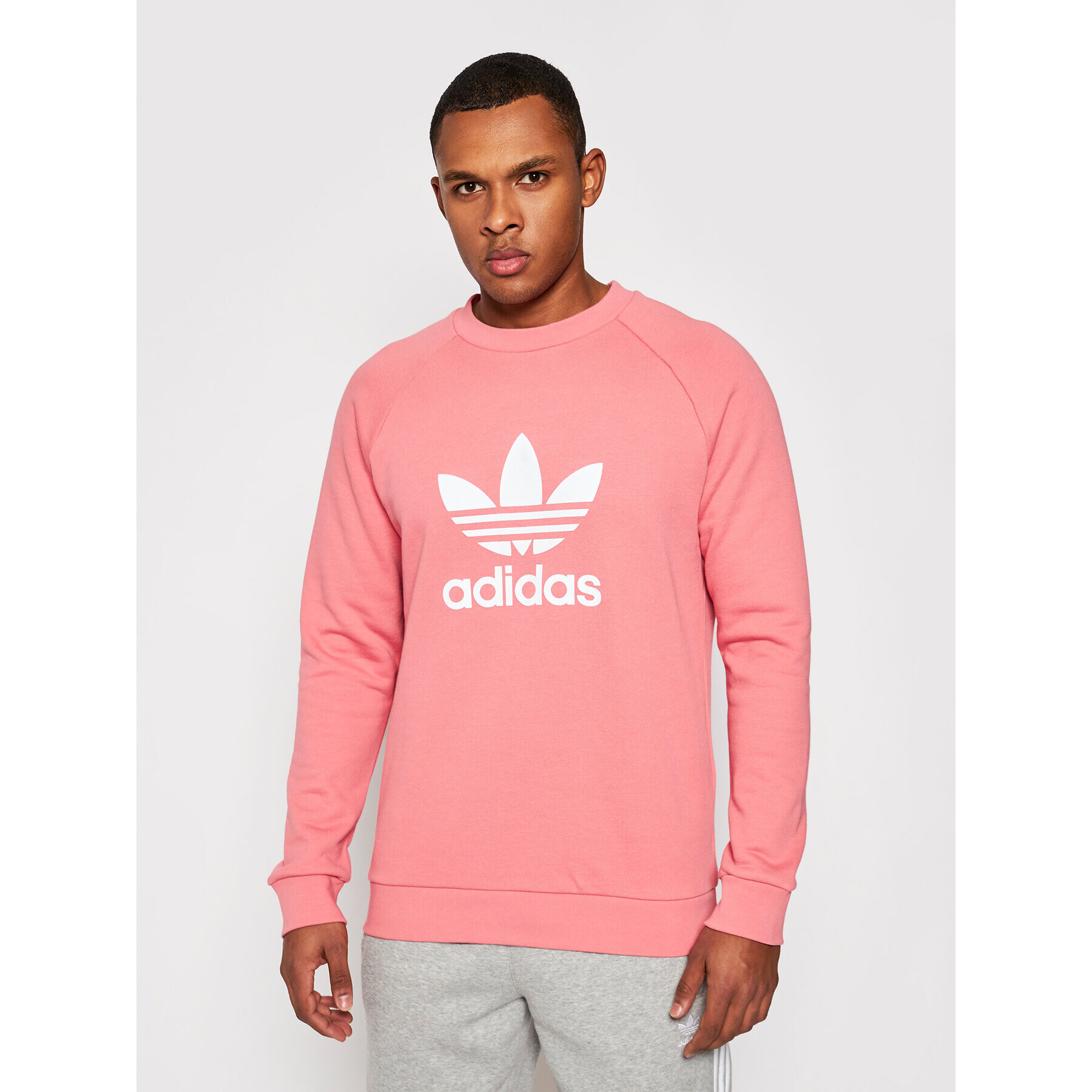 adidas Суитшърт Trefoil Crew GP1025 Розов Standard Fit - Pepit.bg