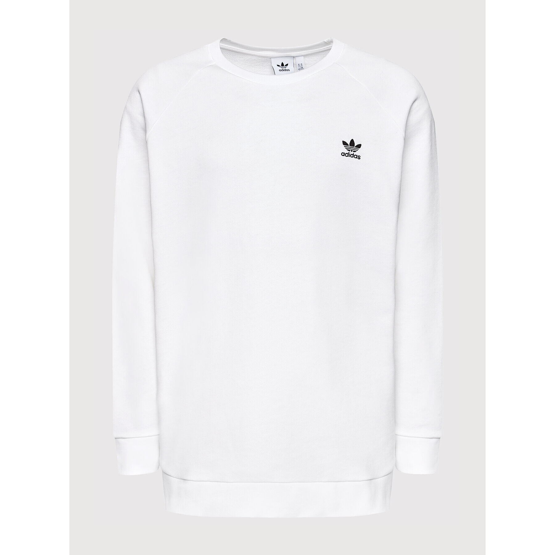 adidas Суитшърт Trefoil Essential ED6208 Бял Regular Fit - Pepit.bg