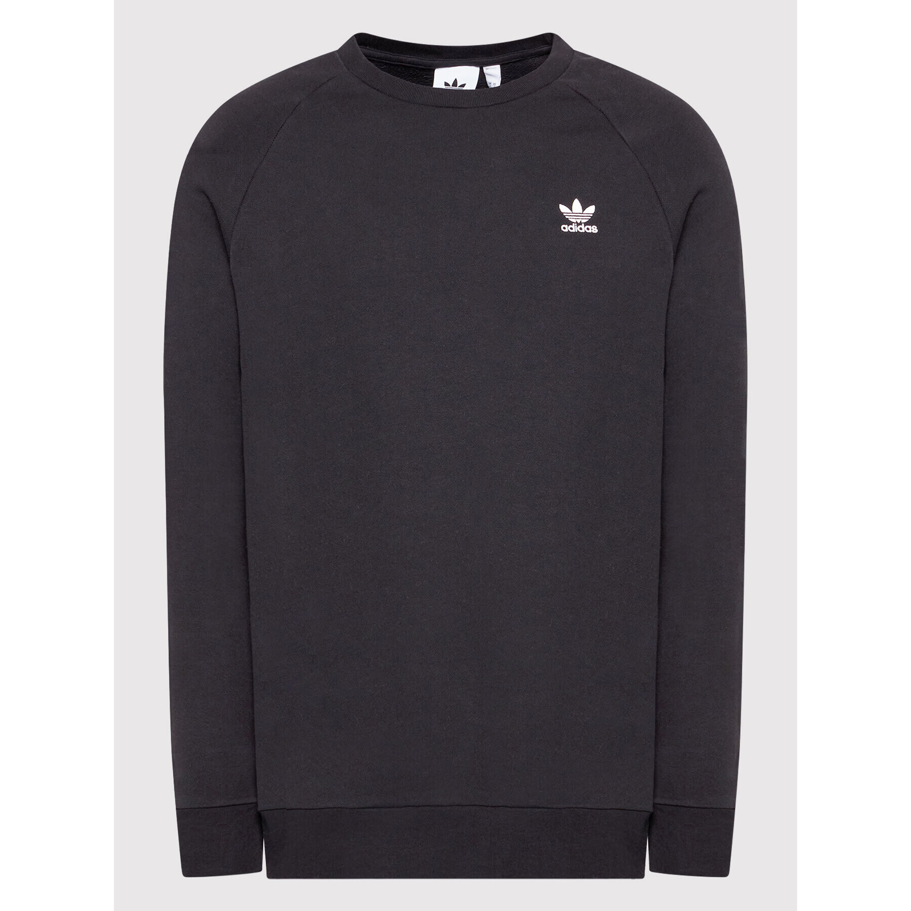 adidas Суитшърт Trefoil Essentials Crewneck DV1600 Черен Standard Fit - Pepit.bg