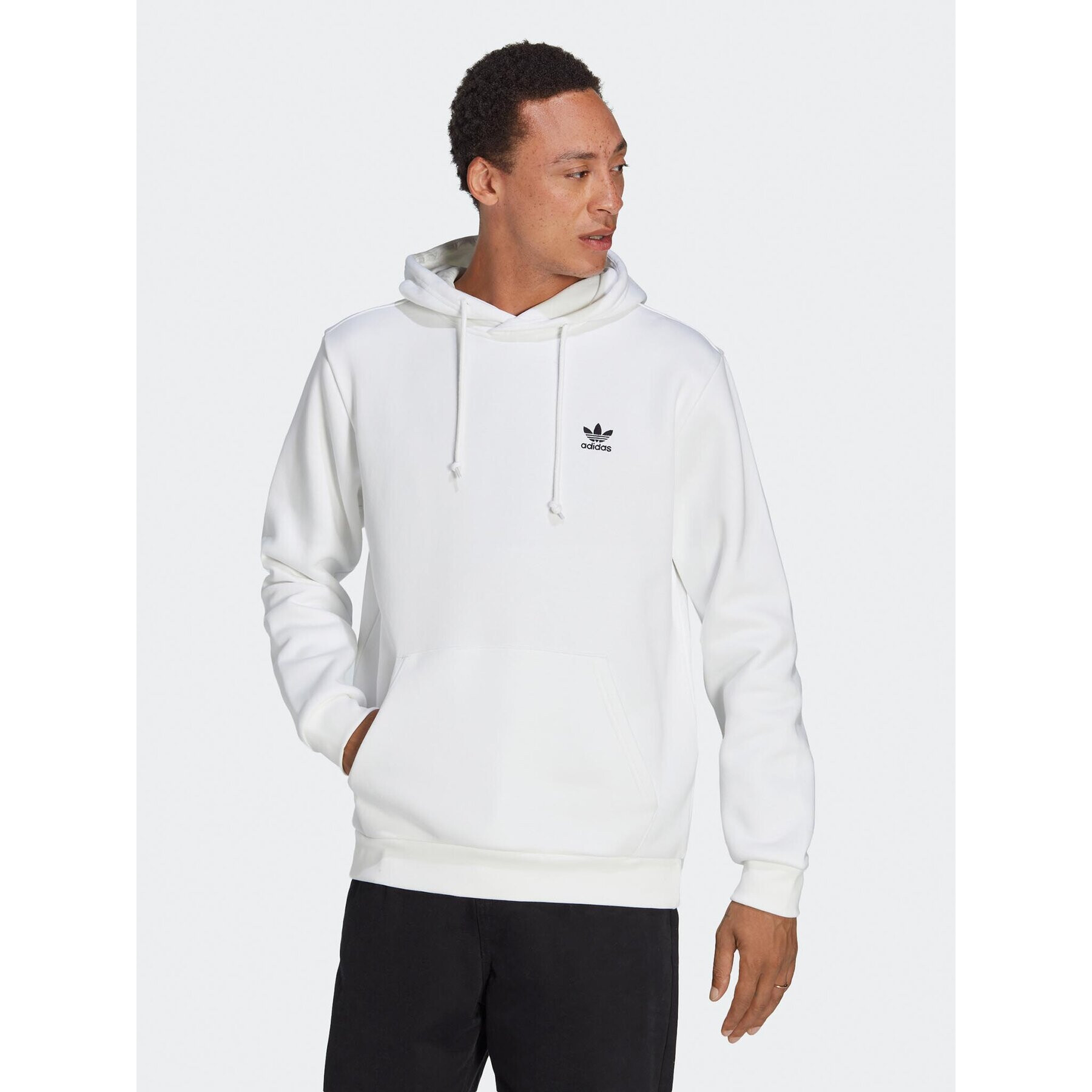 adidas Суитшърт Trefoil Essentials IA4894 Бял Regular Fit - Pepit.bg