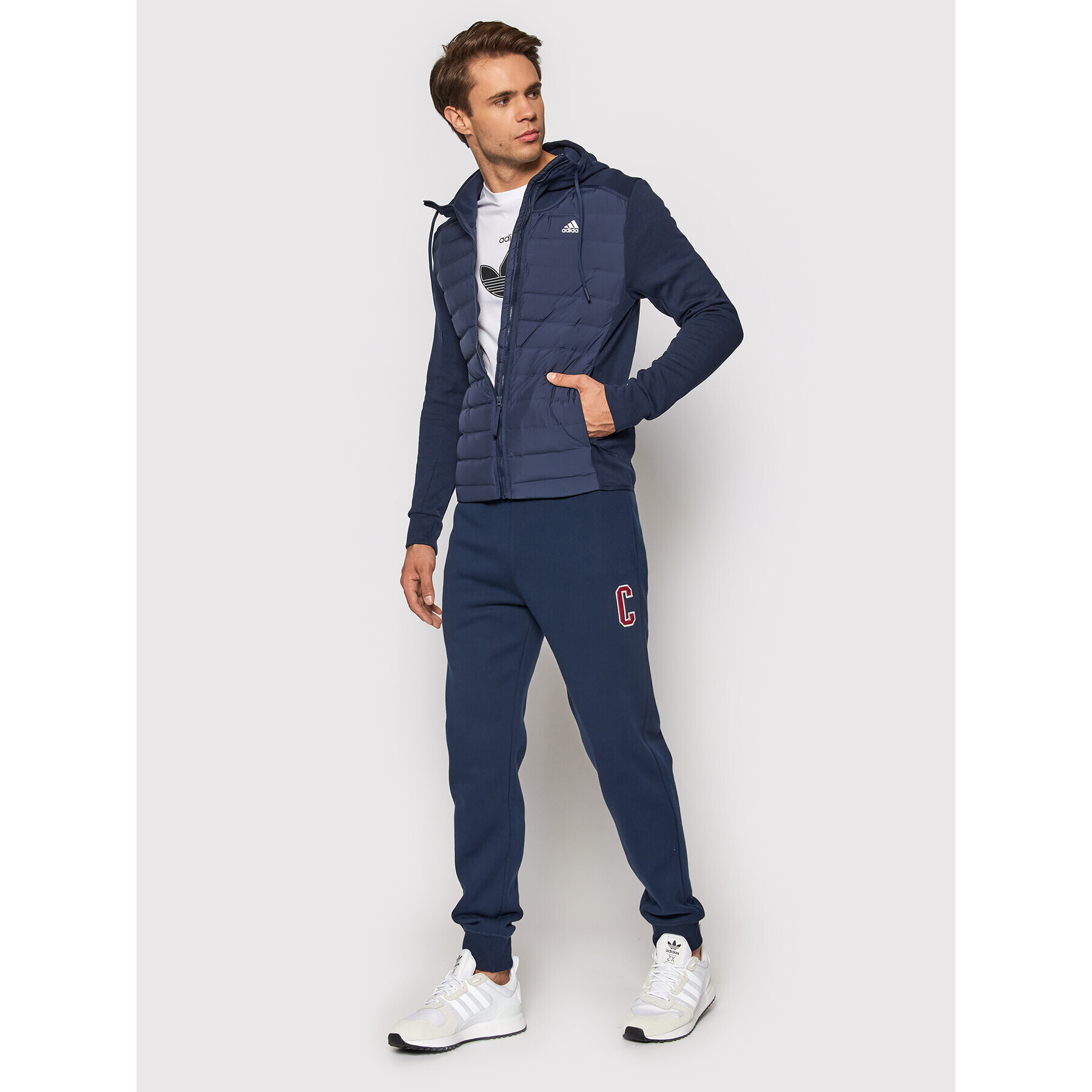 adidas Суитшърт Varilite Hybrid GE5825 Тъмносин Slim Fit - Pepit.bg