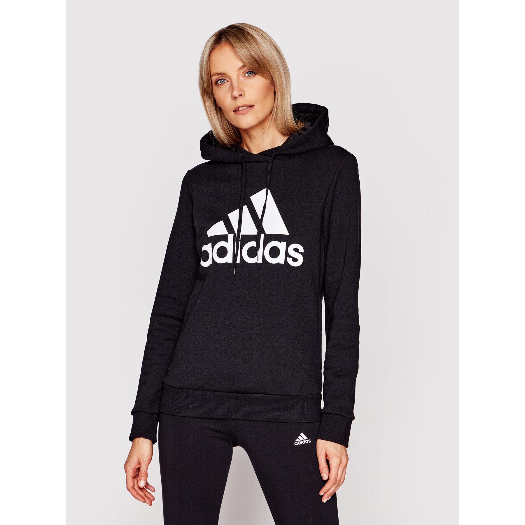 adidas Суитшърт W Bl Fl Hd GL0653 Черен Regular Fit - Pepit.bg