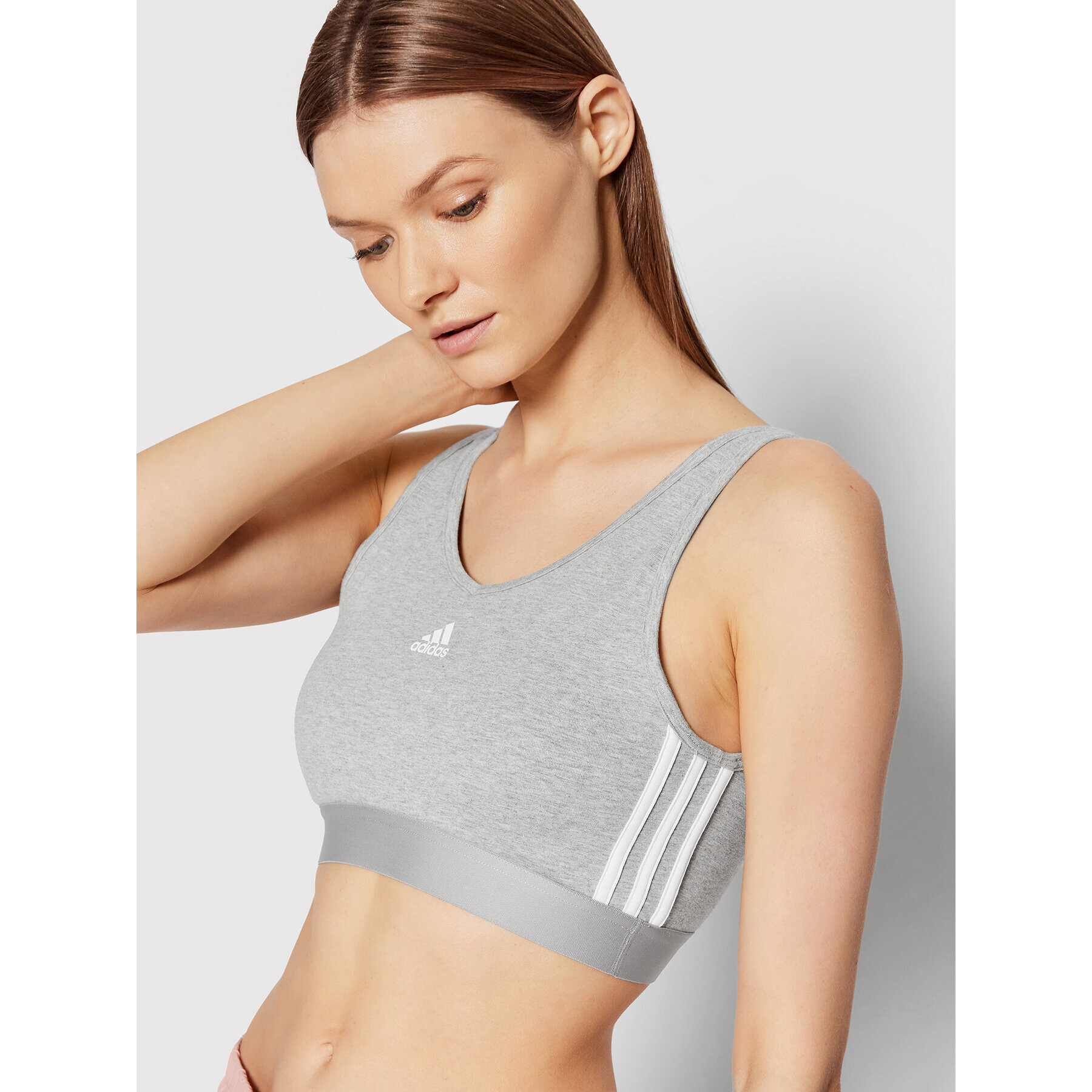 adidas Сутиен-топ Essentials GS1357 Сив - Pepit.bg